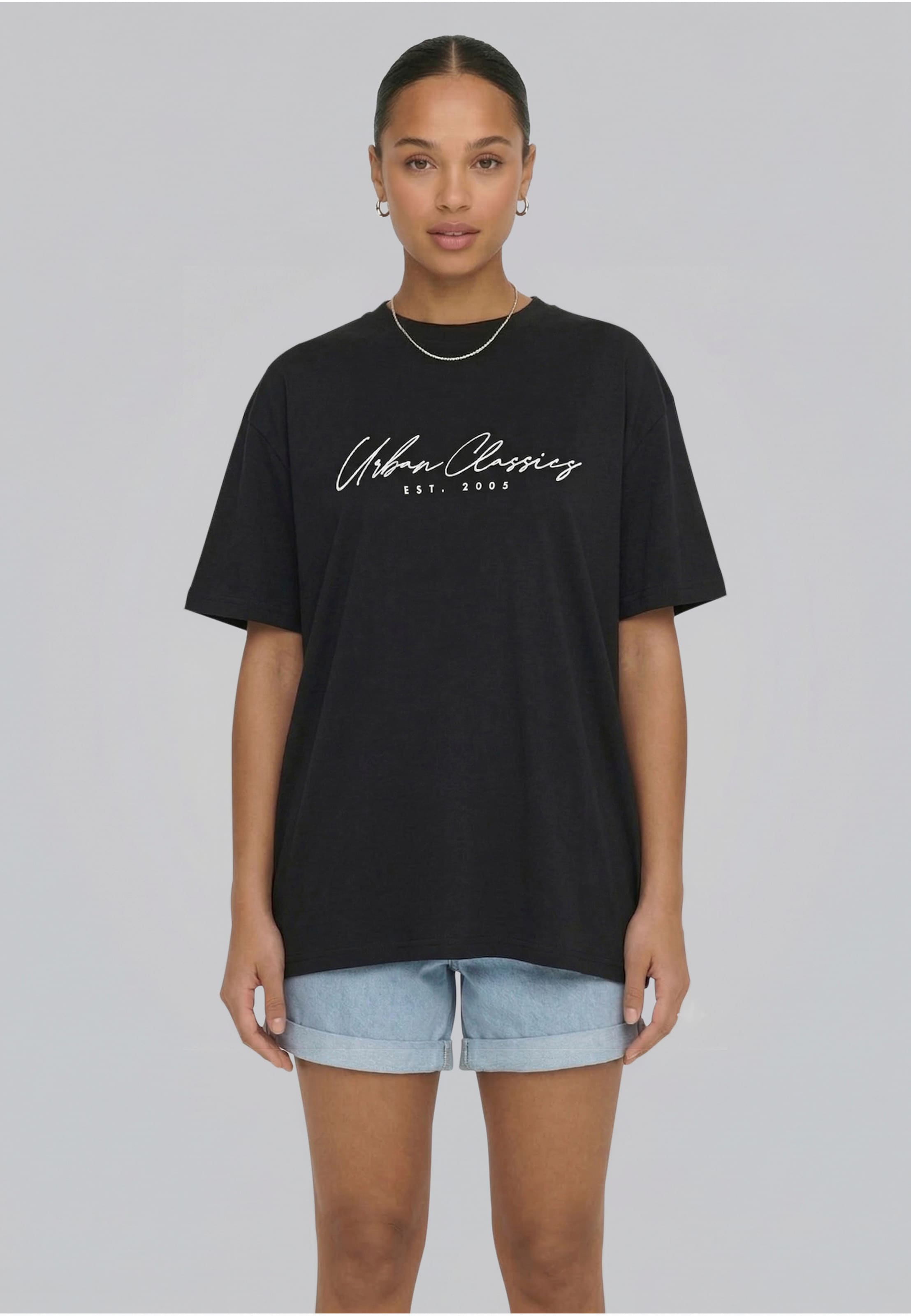 Ladies Urban Classics Script Logo Loose Tee