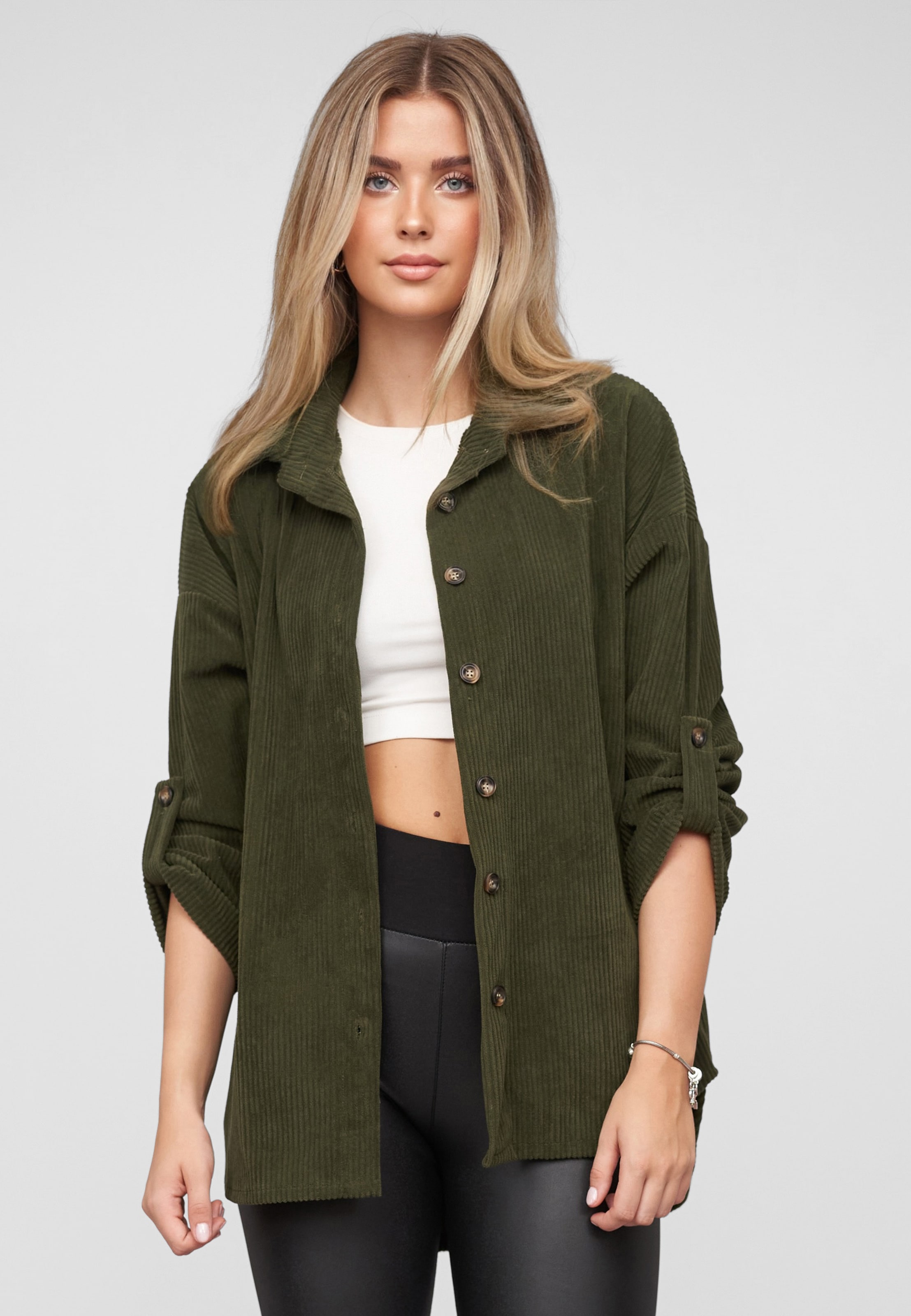 Cloud5ive Turn-Up Cordurory Blouse
