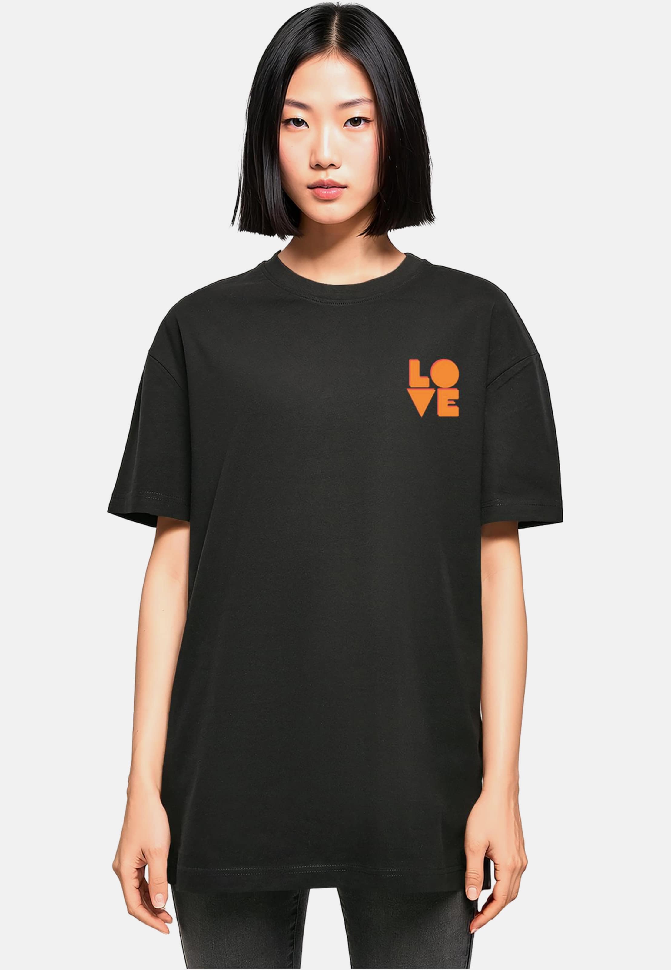 Merchcode Ladies Hugs & Love - Oversized Boyfriend Tee