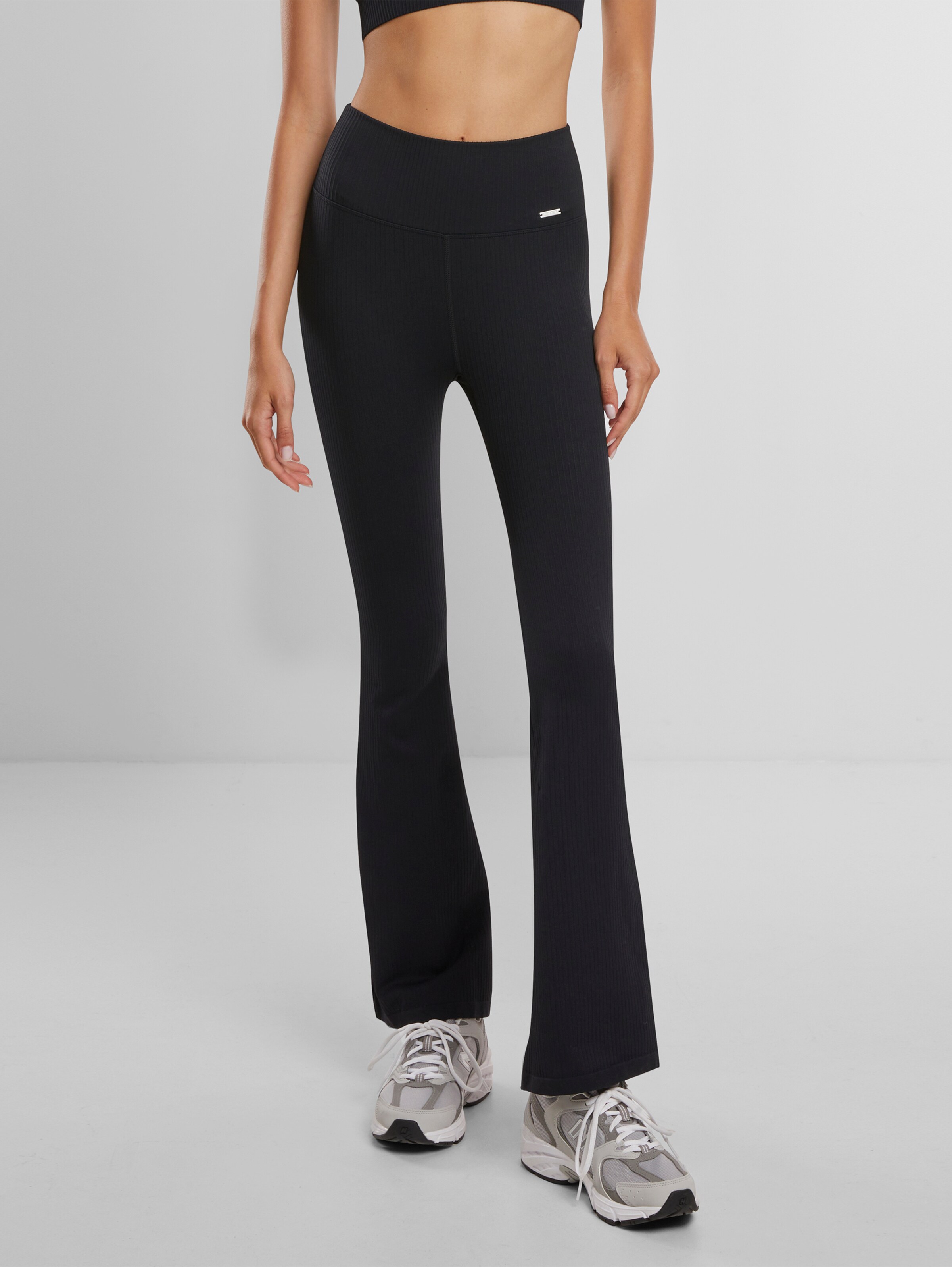aim'n Ribbed Seamless Flare Tights Leggings