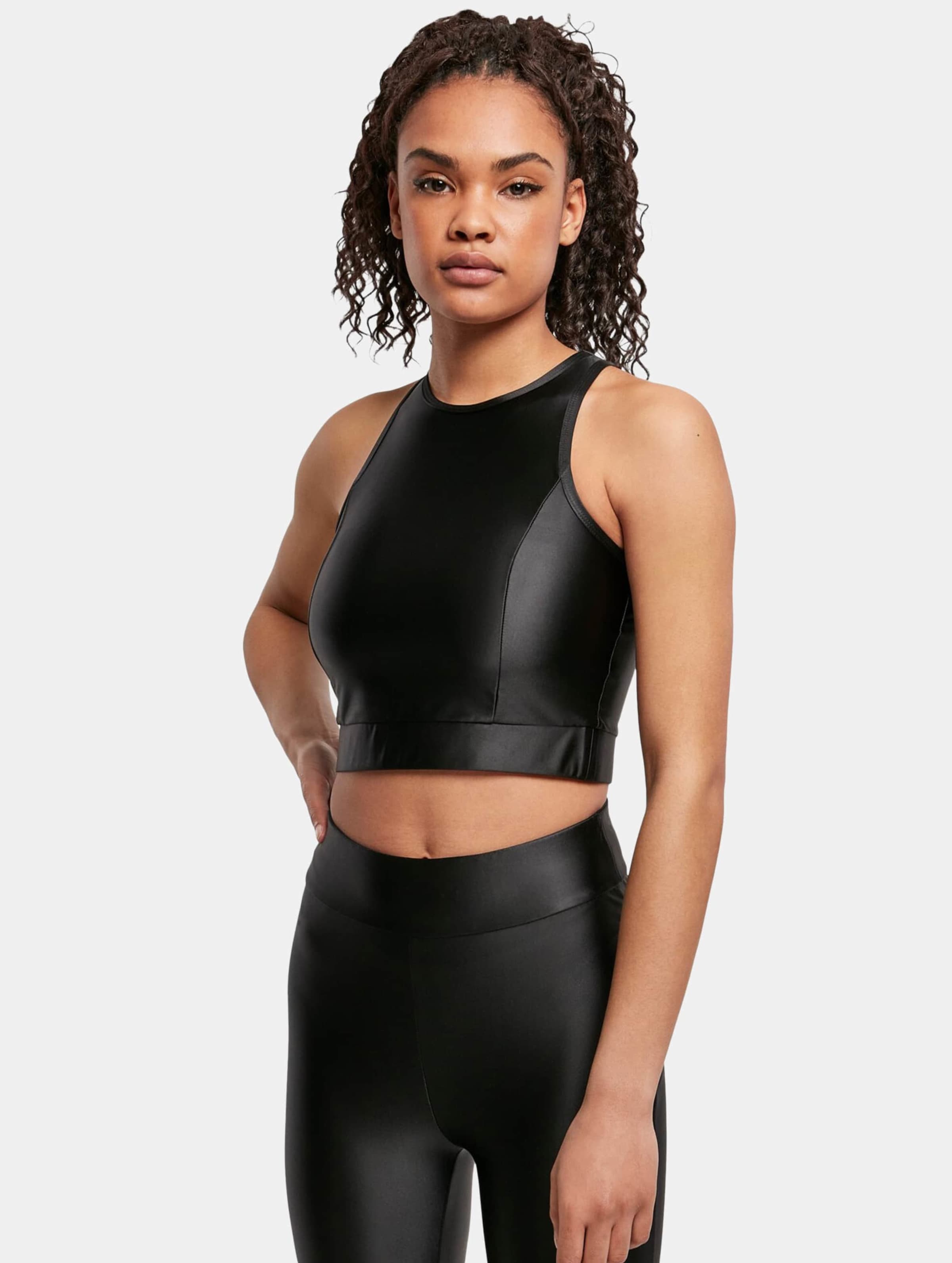 Urban Classics Ladies Cropped Shiny Top