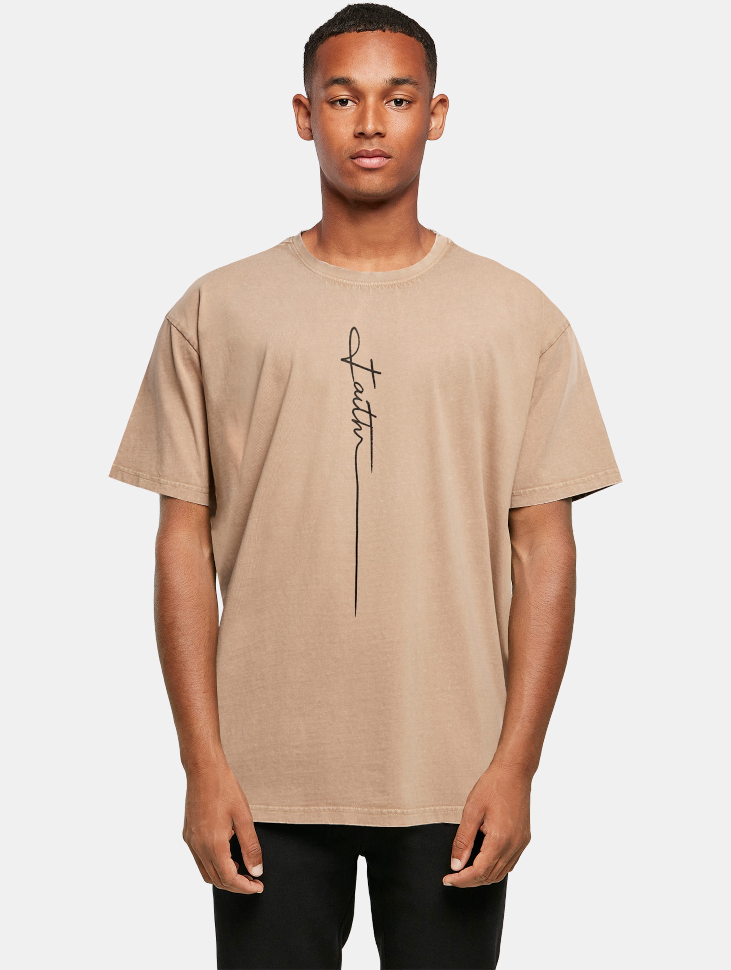 Merchcode Faith Acid Washed Oversized Tee