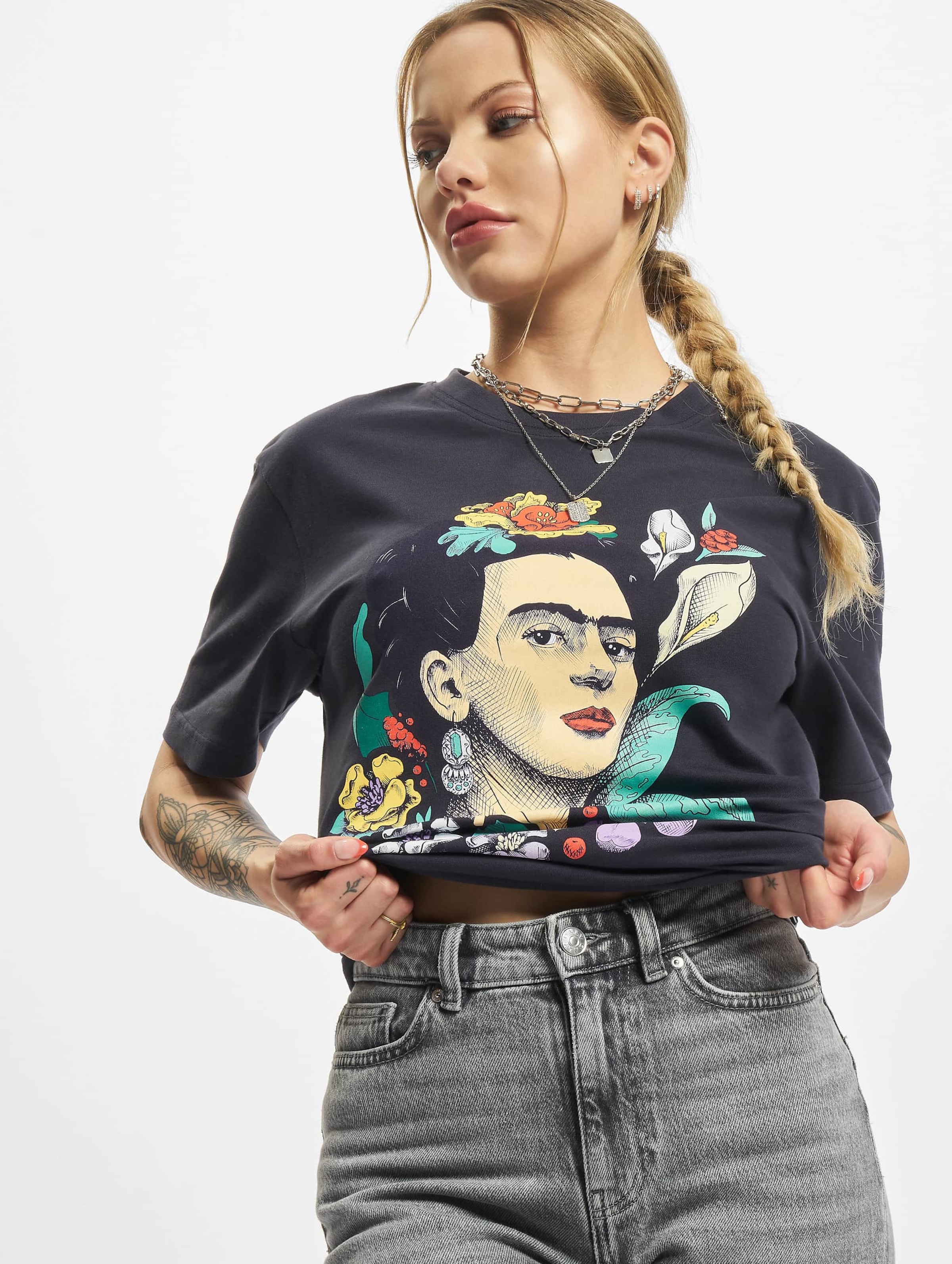 Merchcode Ladies Frida Kahlo Flower Tee