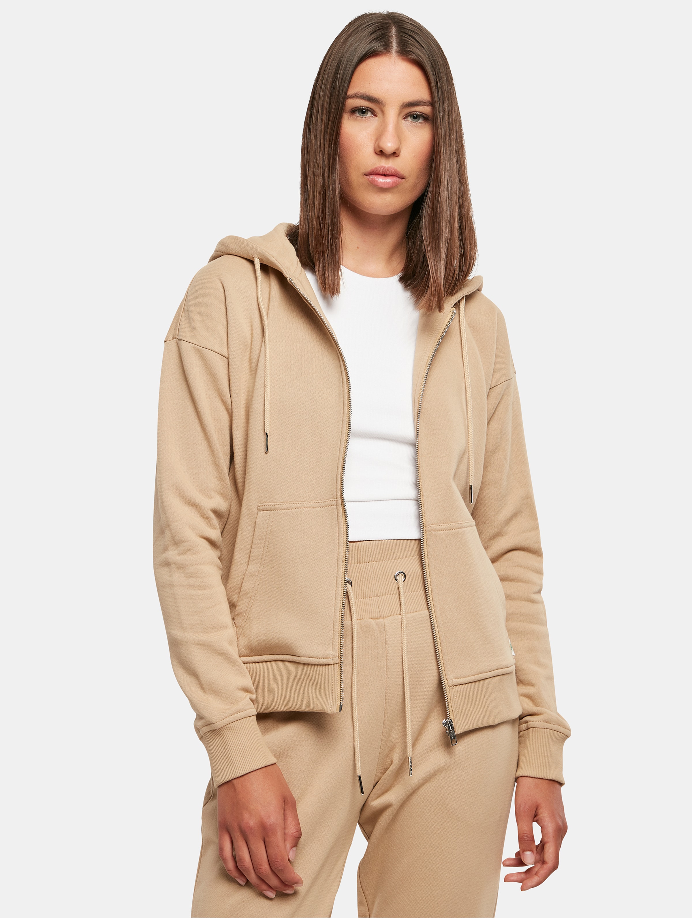 Urban Classics Ladies Organic Terry Zip Hoody