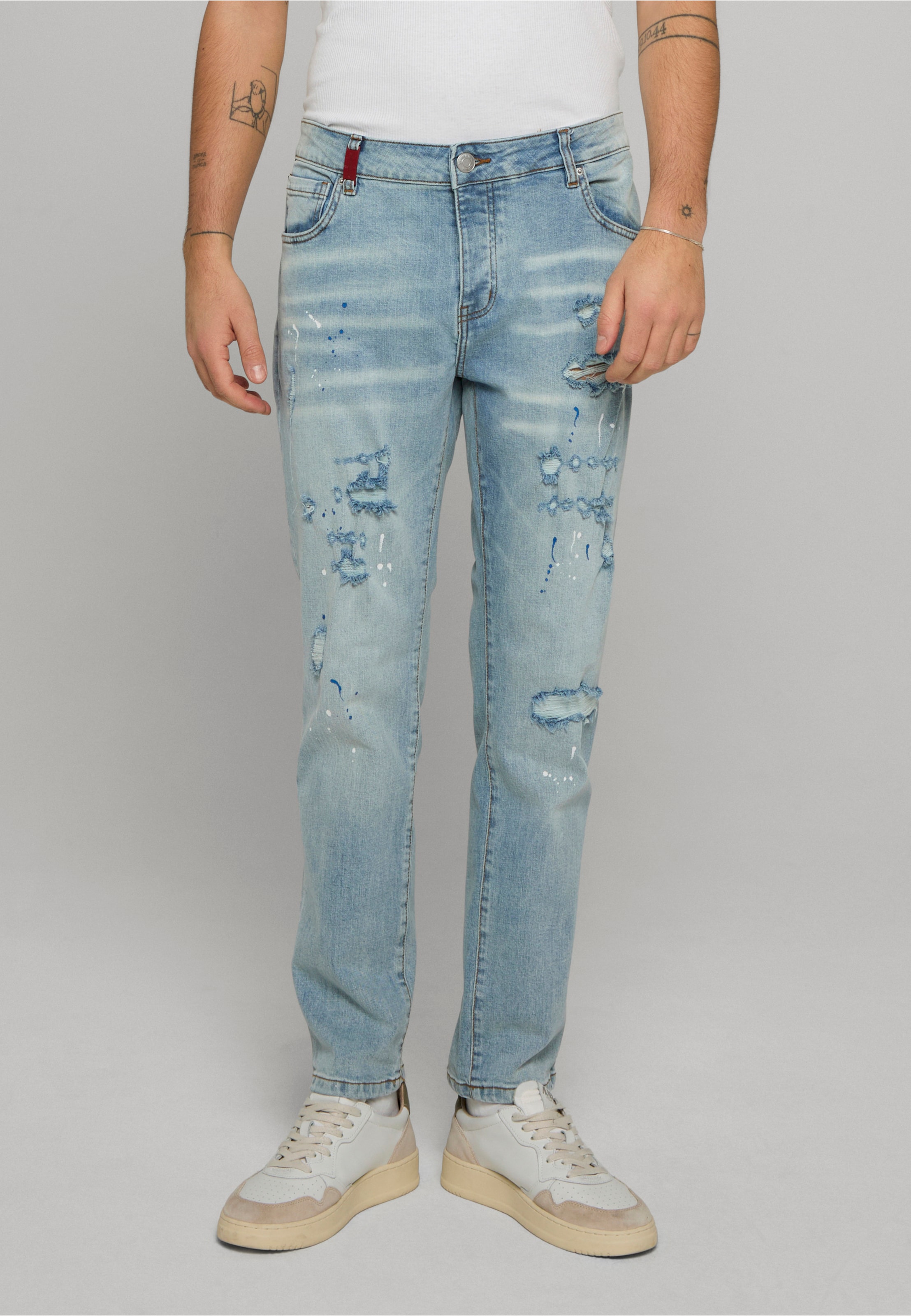2Y Premium LEONARDO RIPPED SLIM FIT JEANS