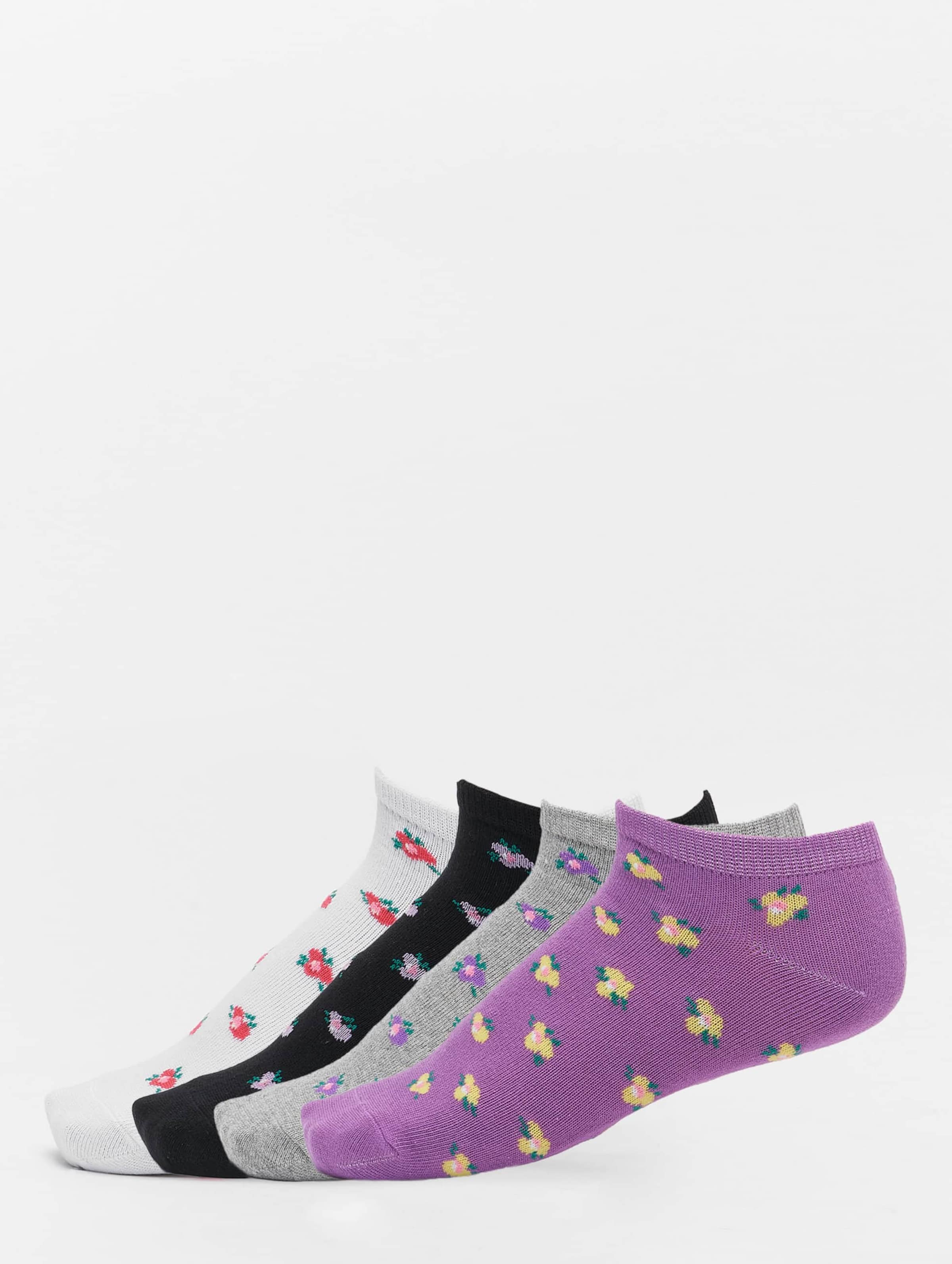 Urban Classics Recycled Yarn Flower Invisible Socks 4-Pack
