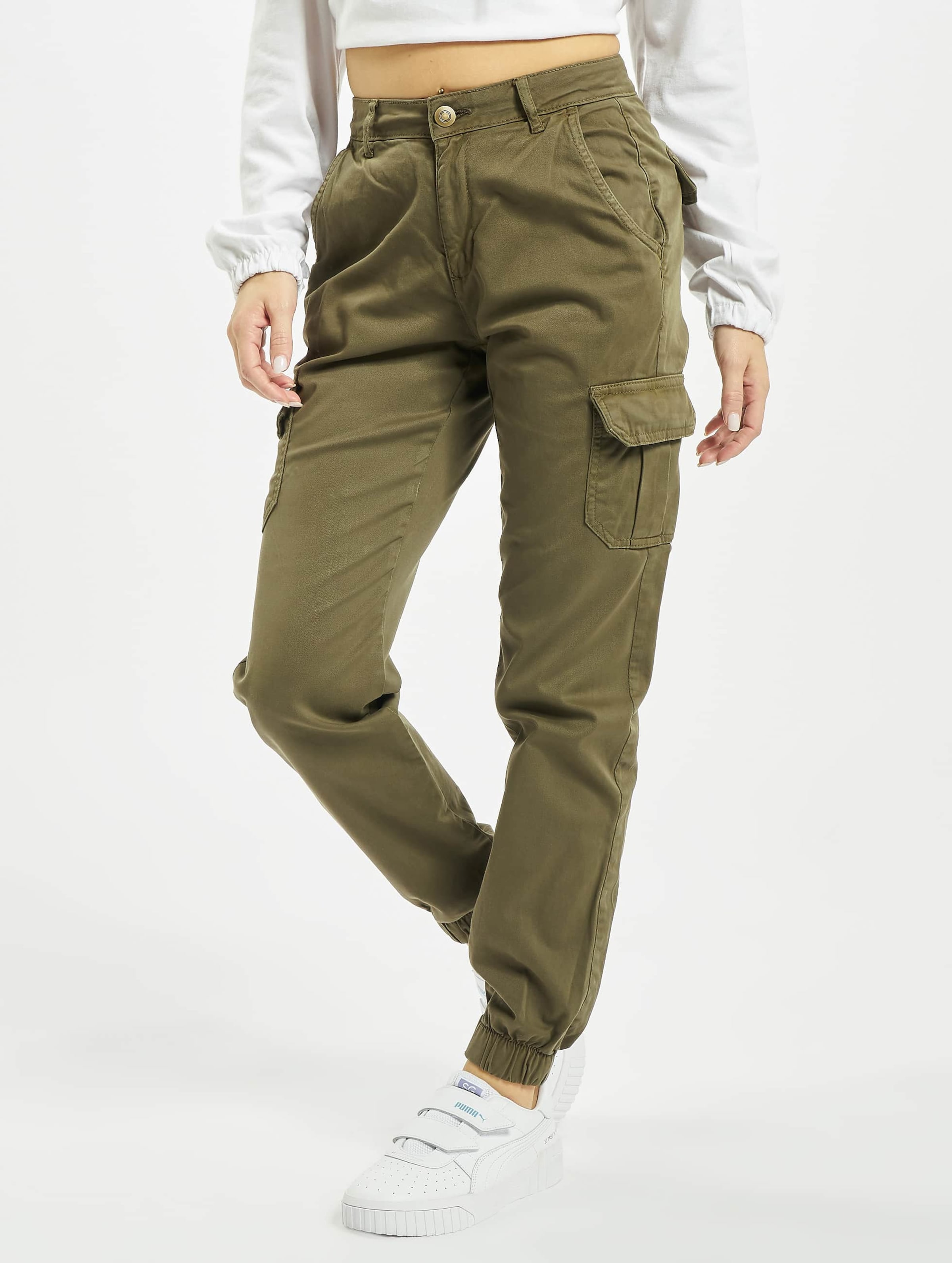 Urban Classics Ladies High Waist Cargo Pants