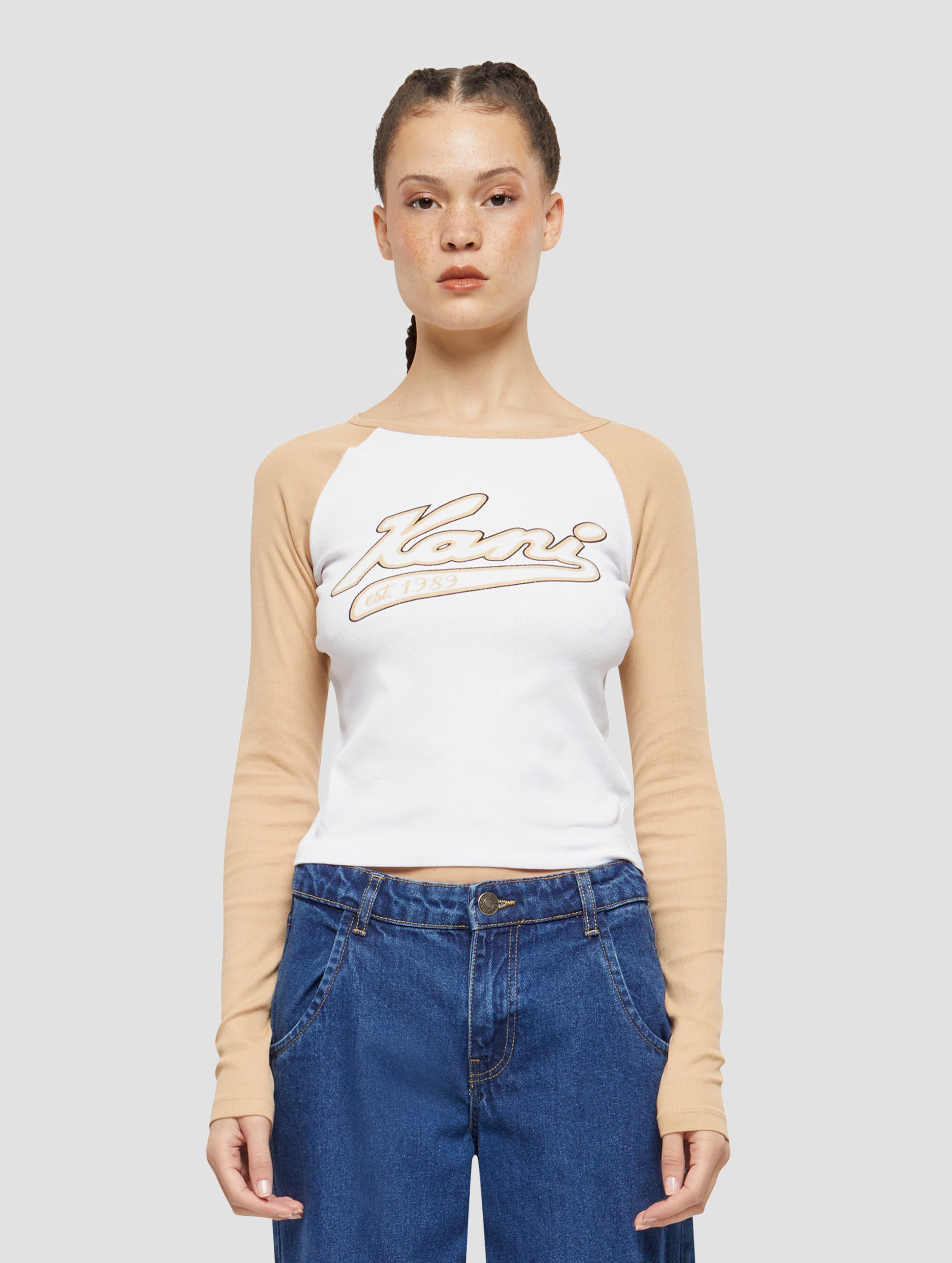 Karl Kani Varsity Crop Block Rib Longlseeve