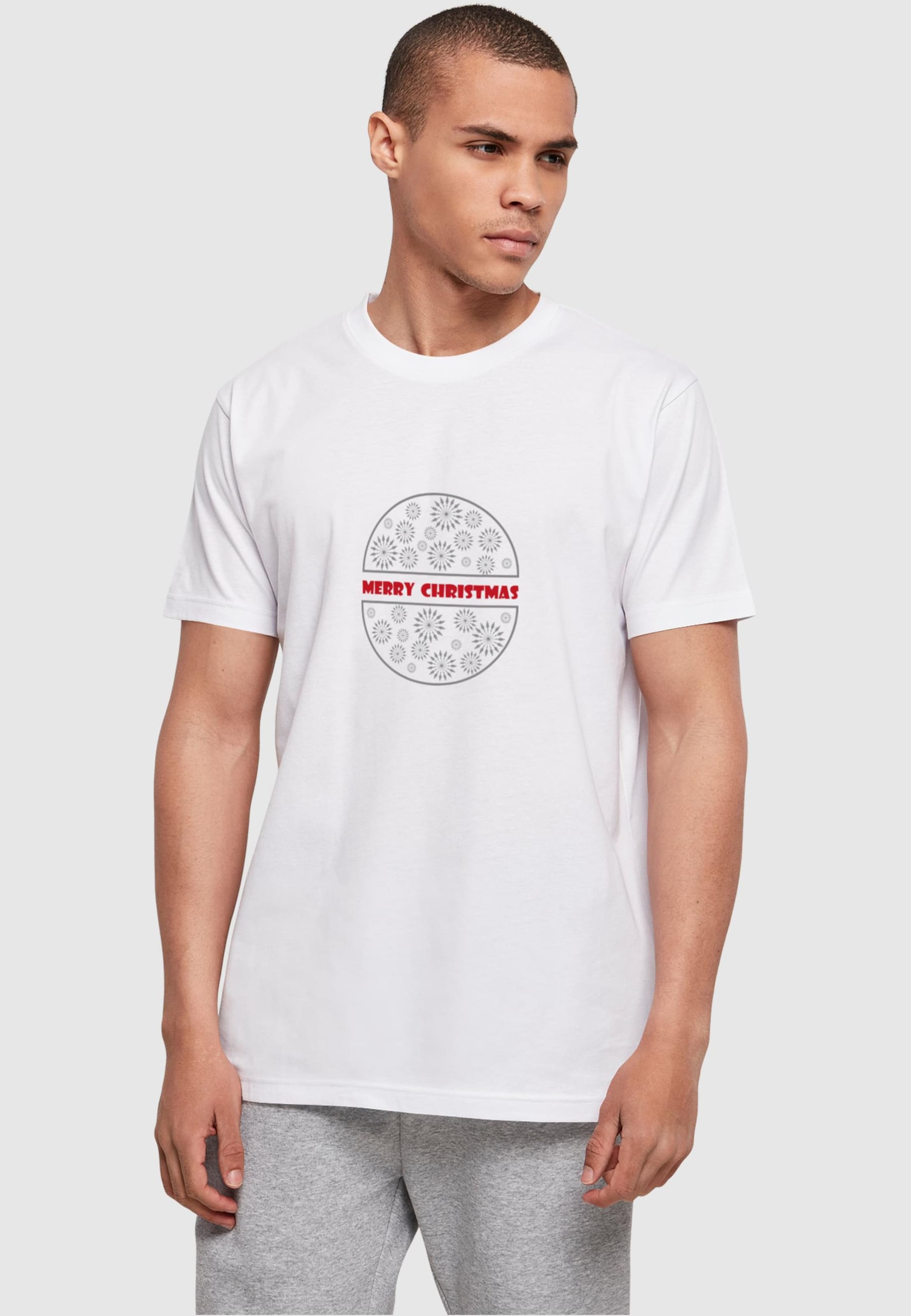Merchcode Merry Christmas Basic Round Neck T-Shirt