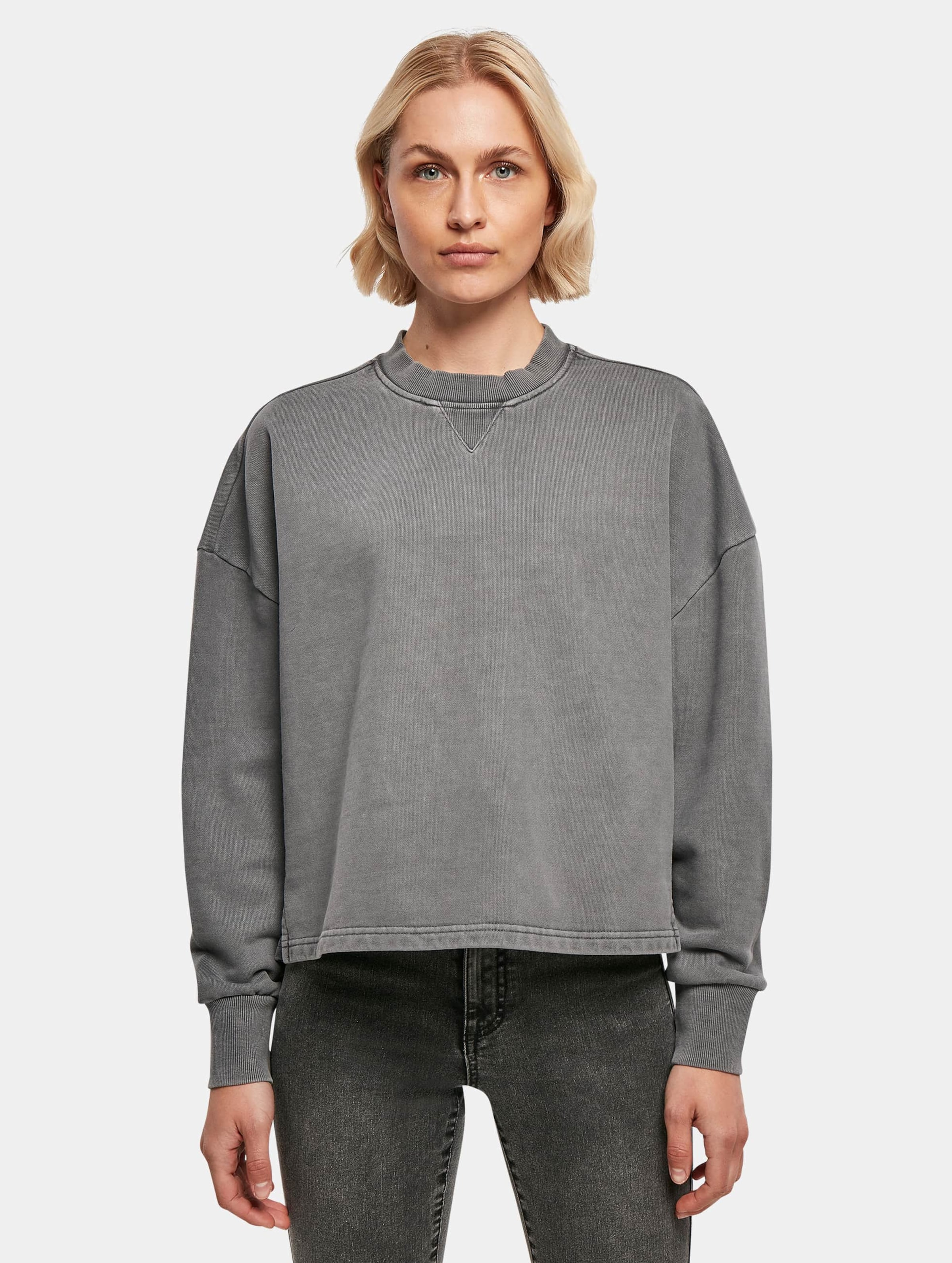 Urban Classics Ladies Heavy Terry Garment Dye Crewneck