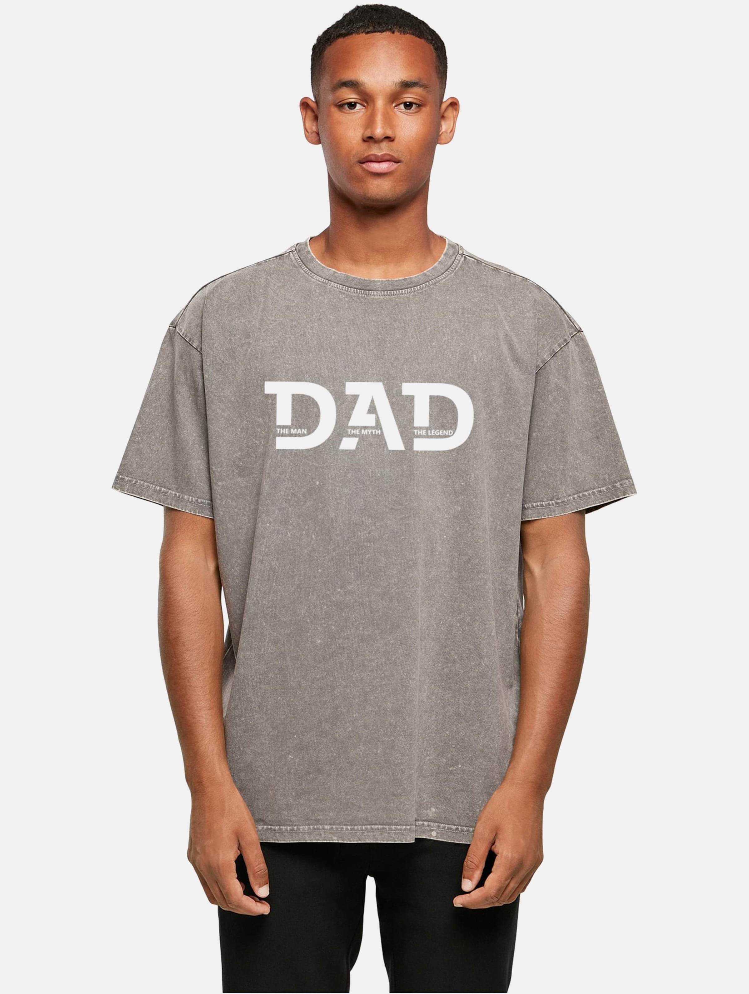 Merchcode POD Fathers Day - The Man, Myth, Legend Acid Washed Heavy Oversized Tee
