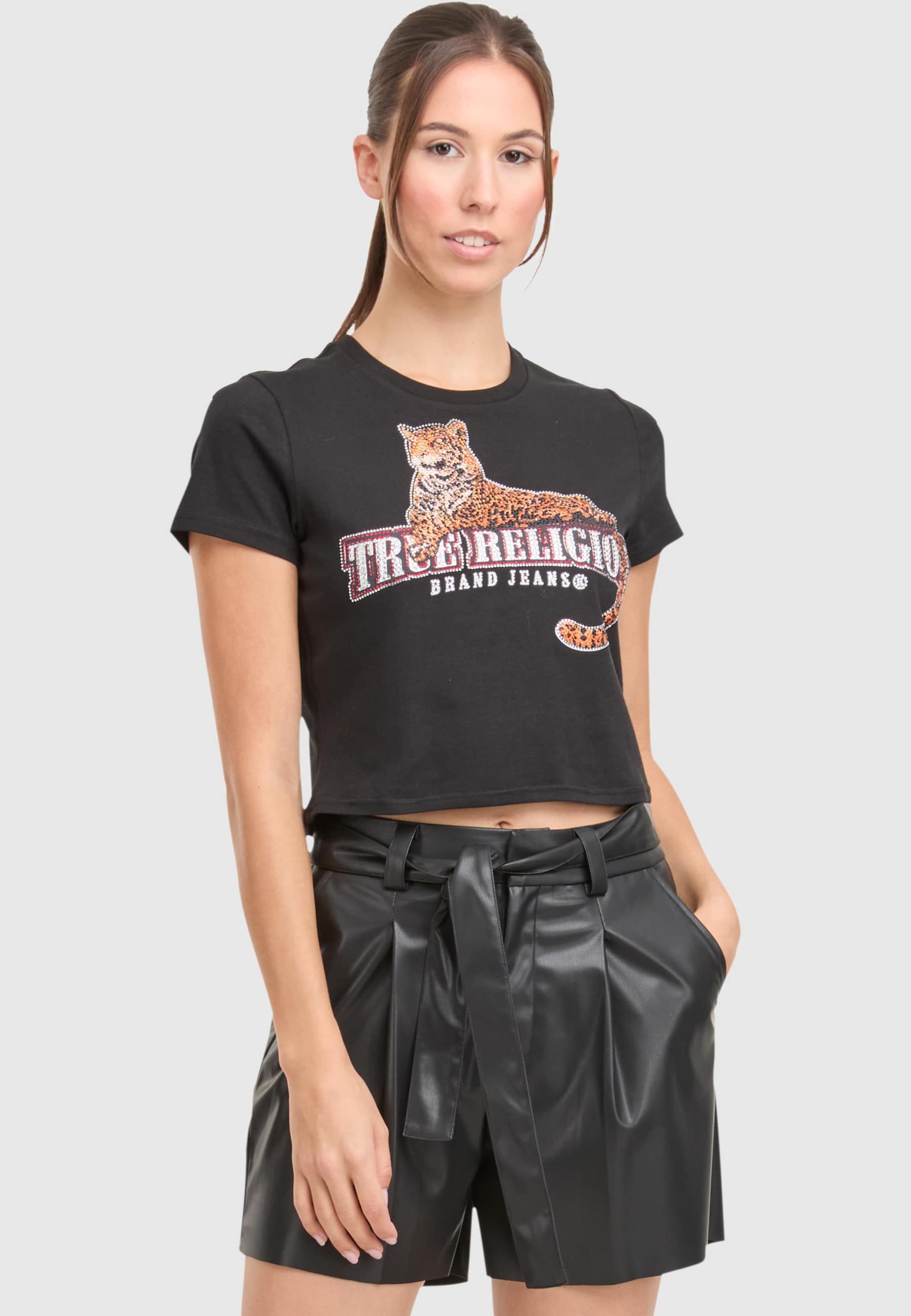 True Religion CRYSTAL LEOPARD BABY TEE