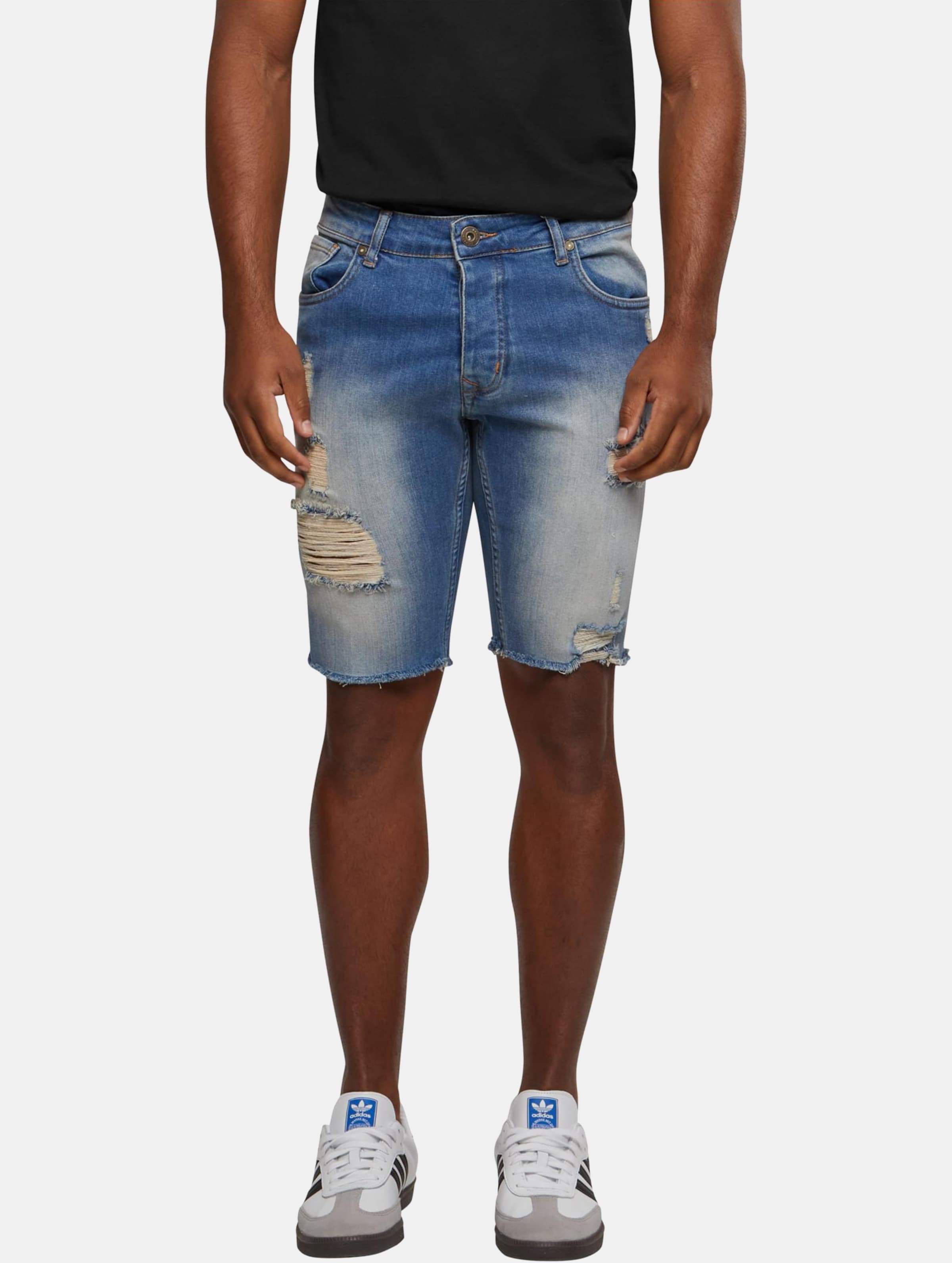 2Y Premium Destroyed Skinny Denim Short