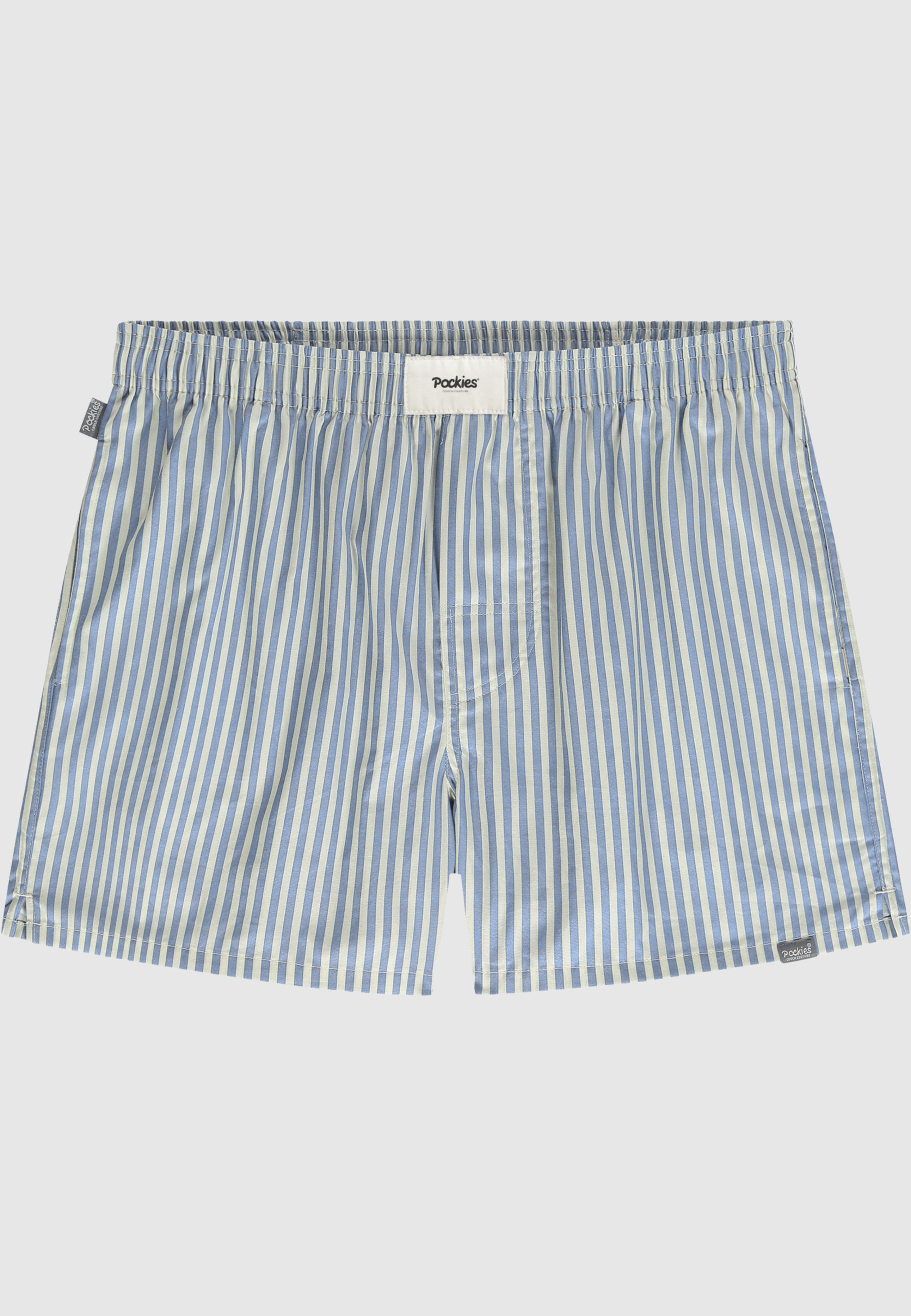 Pockies Ice Blue Striped - Boyfriend Boxers