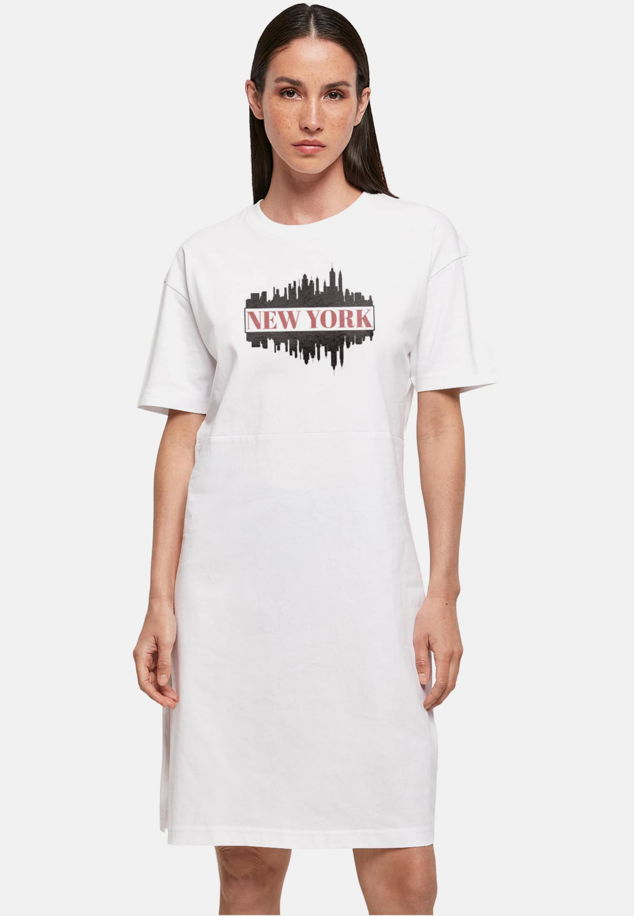Merchcode Ladies New York Essentials Oversized Slit Tee Dress