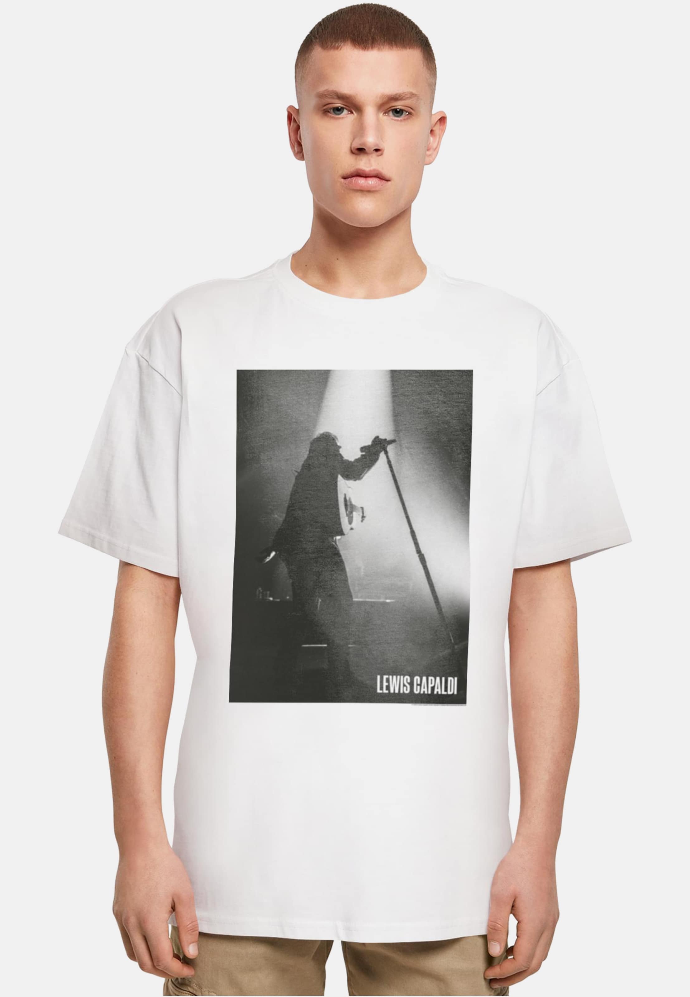 Merchcode Lewis Capaldi - Live Photo Heavy Oversize Tee