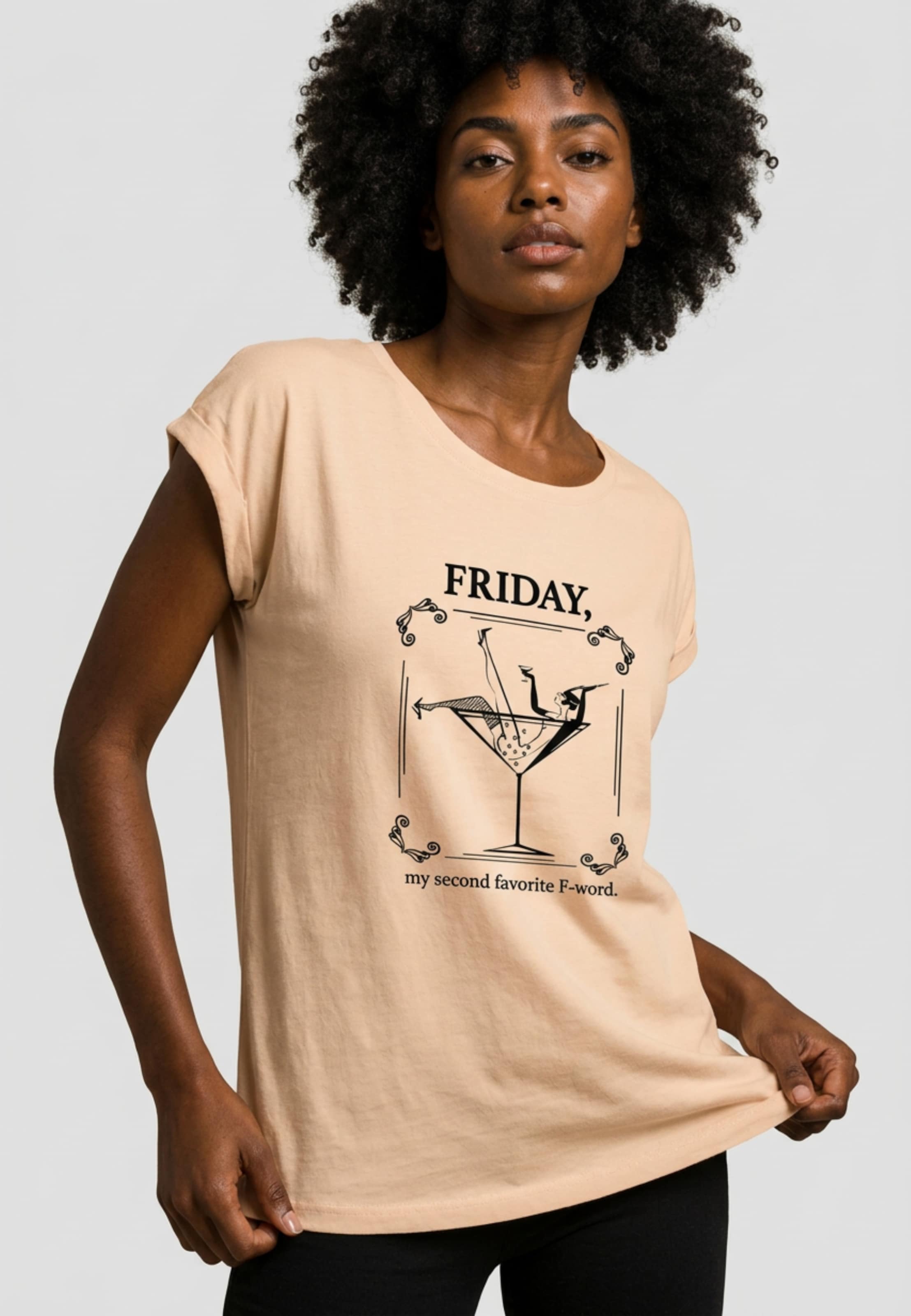 Mister Tee POD Ladies F-Word Extended Shoulder
