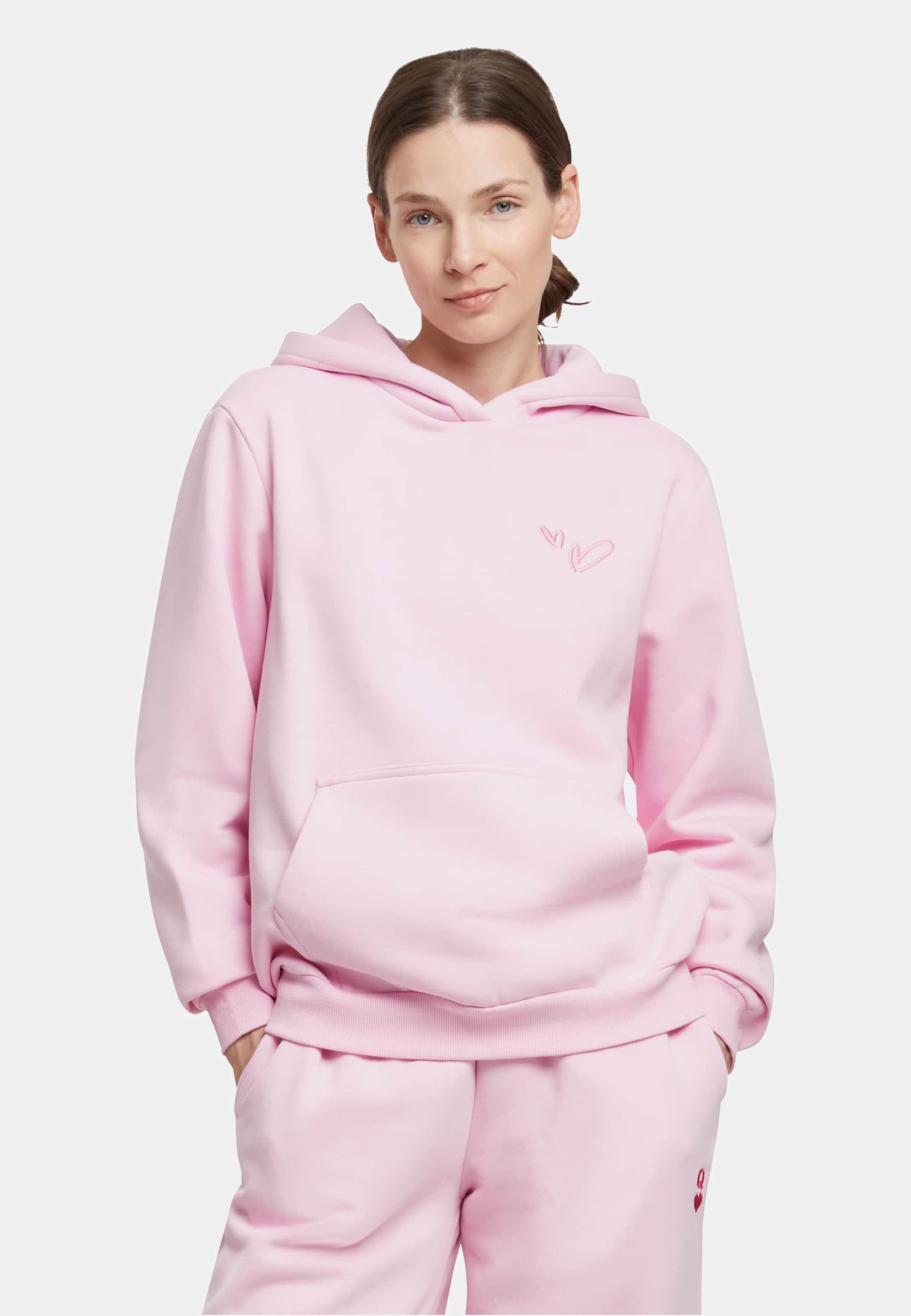 Miss Tee Heart Signs EMB Ladies Fluffy Hoody