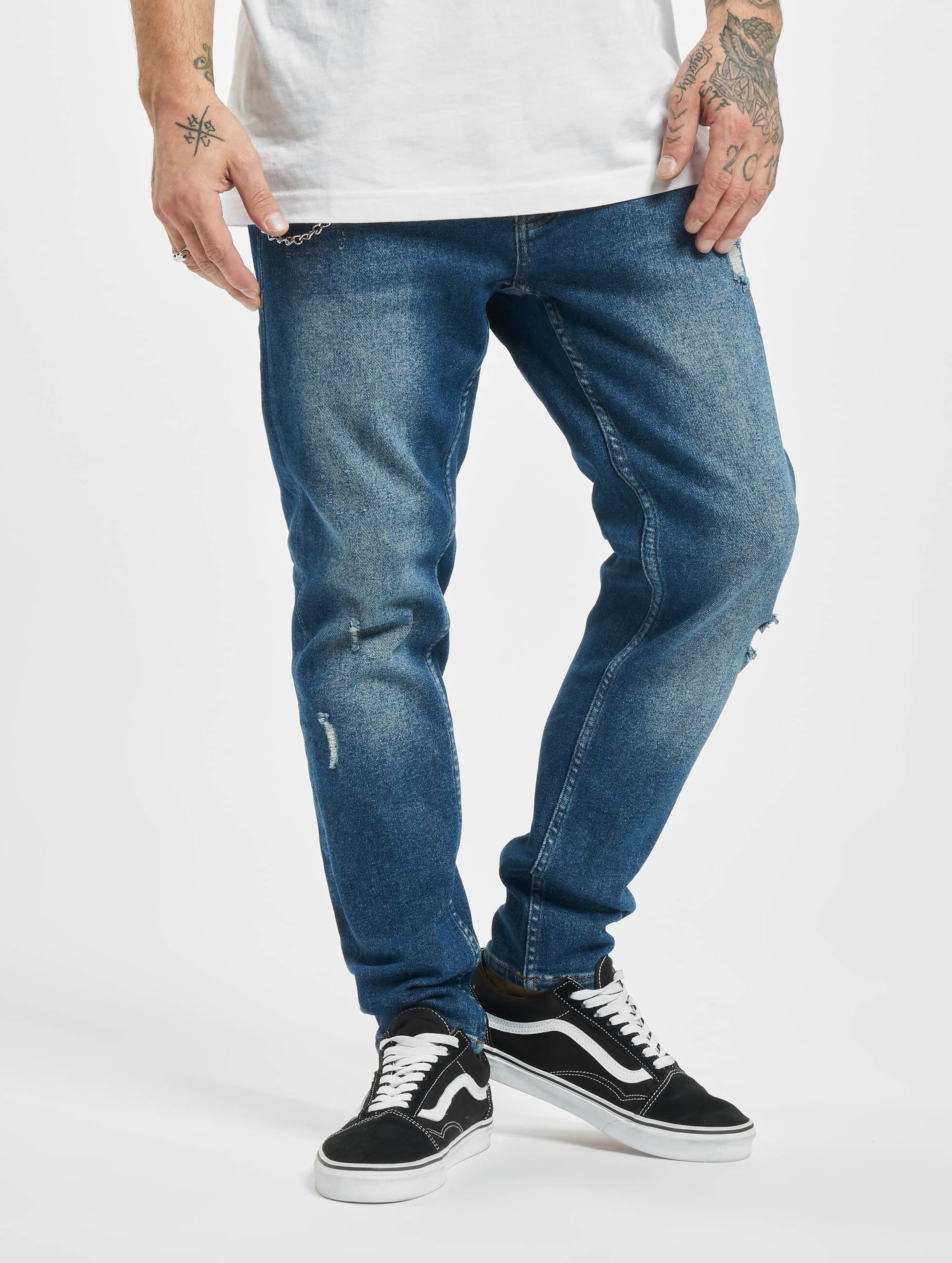 2Y Destroyed Tapered Denim