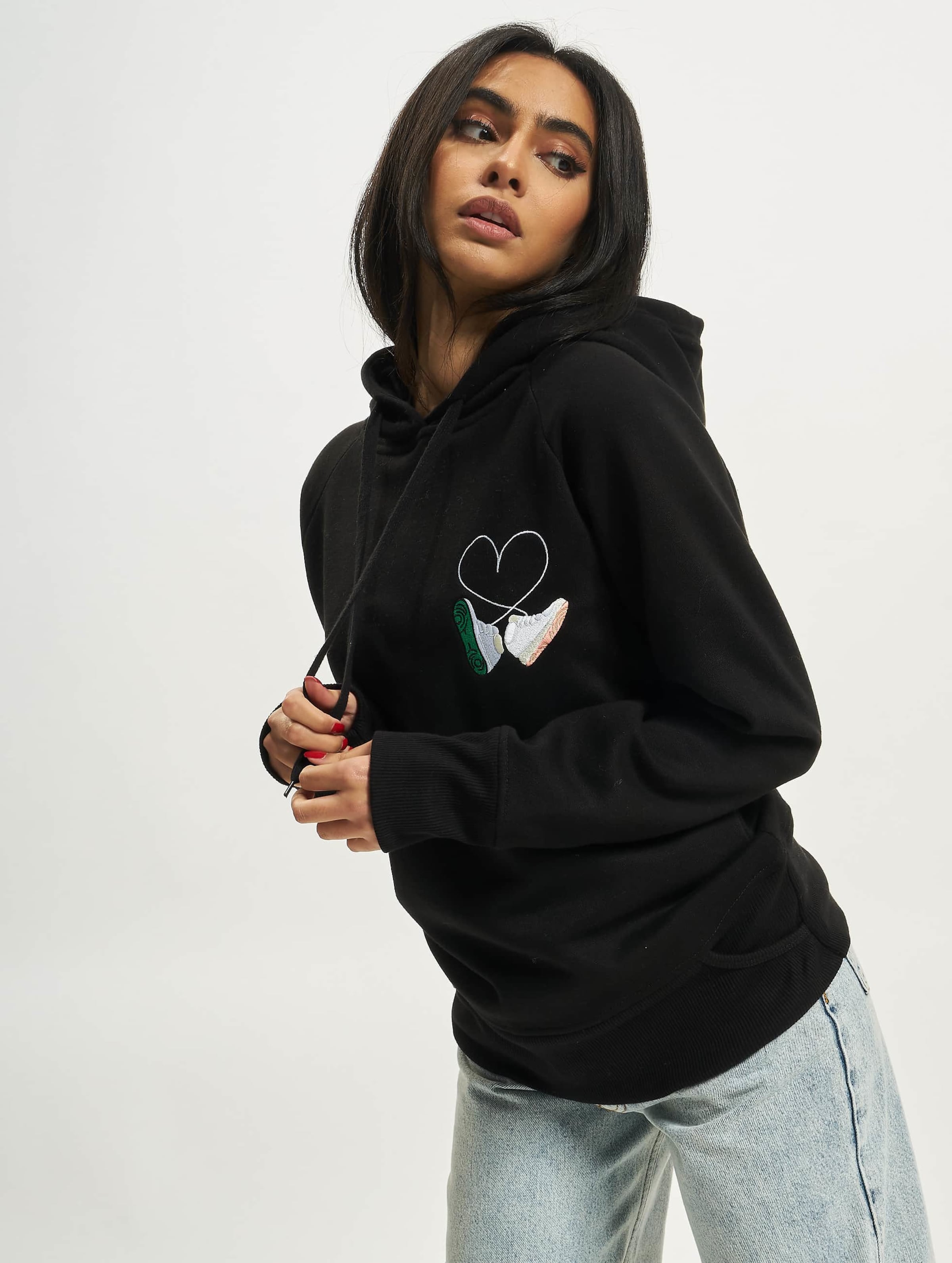 Mister Tee Damen Ladies Kicks Love EMB Hoody
