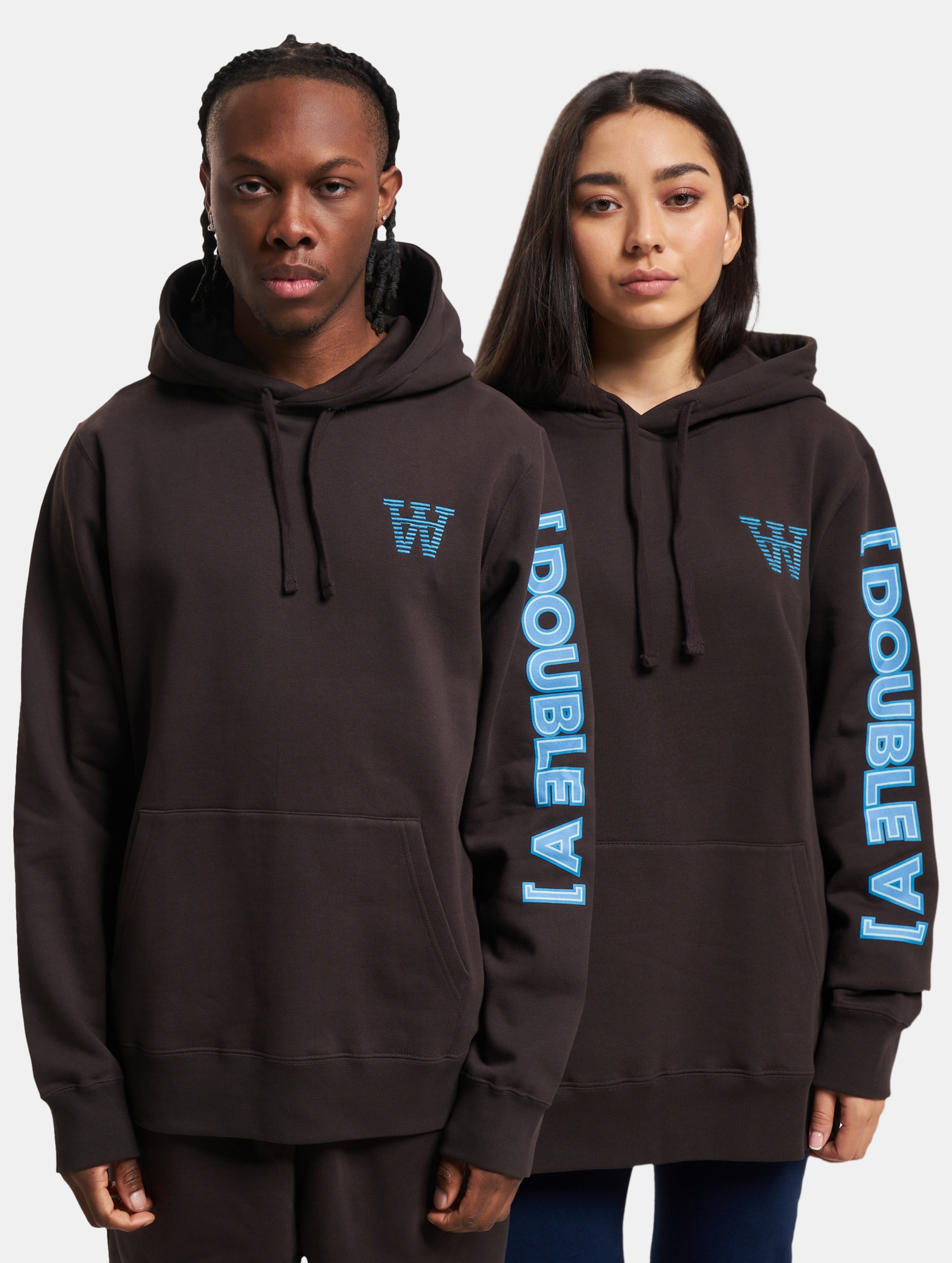 Wood Ash Sleeve Print Hoodie