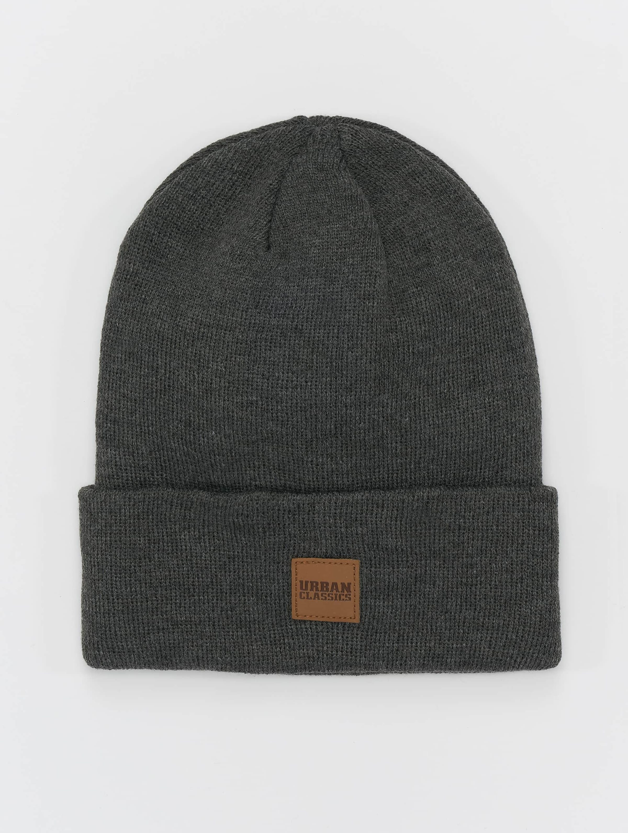 Urban Classics Synthetic Leatherpatch Long Beanie