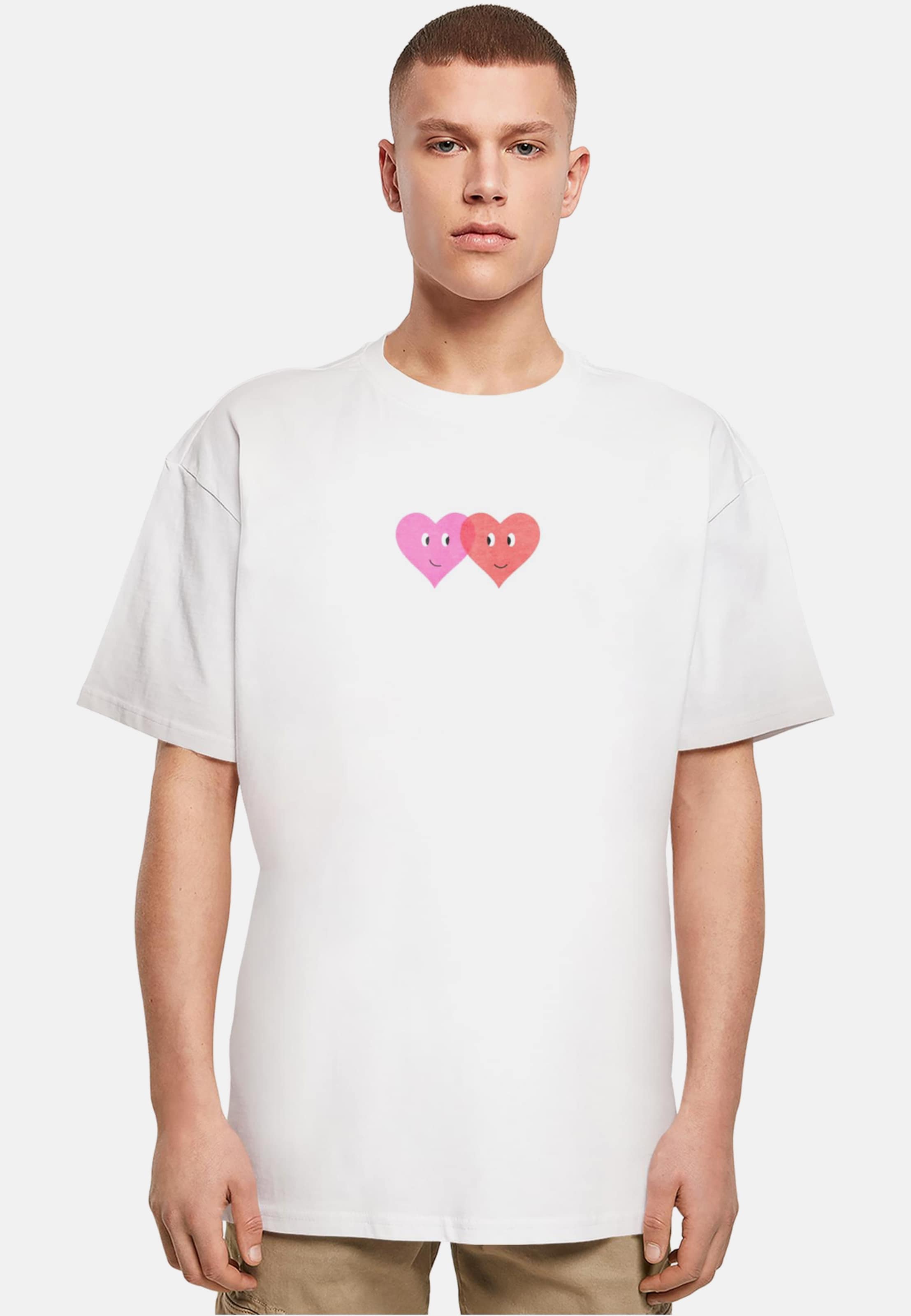 Merchcode Hugs & Love - Two Hearts Heavy Oversize Tee