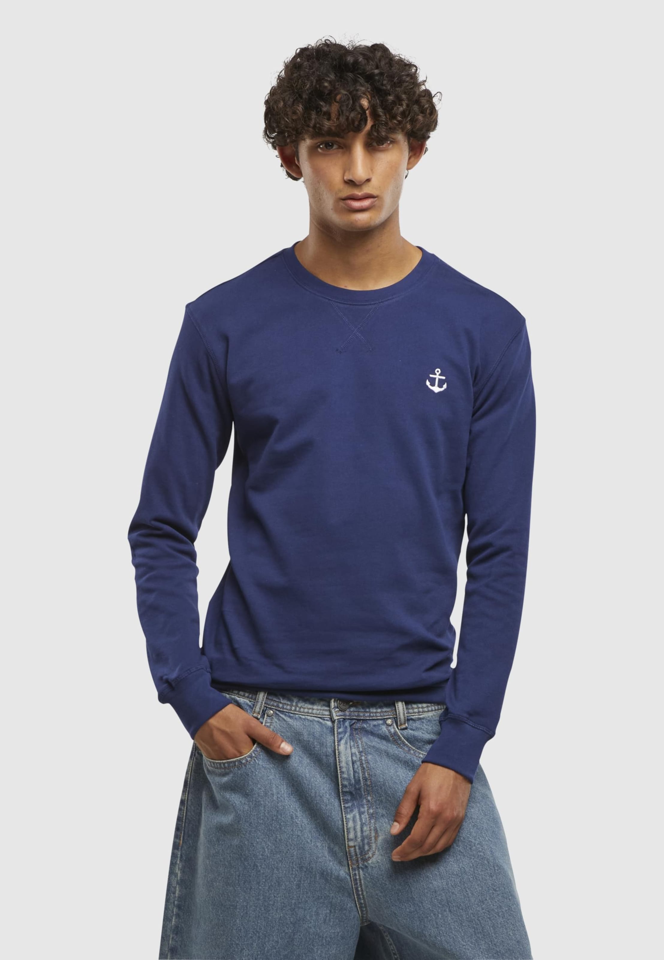 Mister Tee Anchor Sign EMB Light Crew Sweatshirt