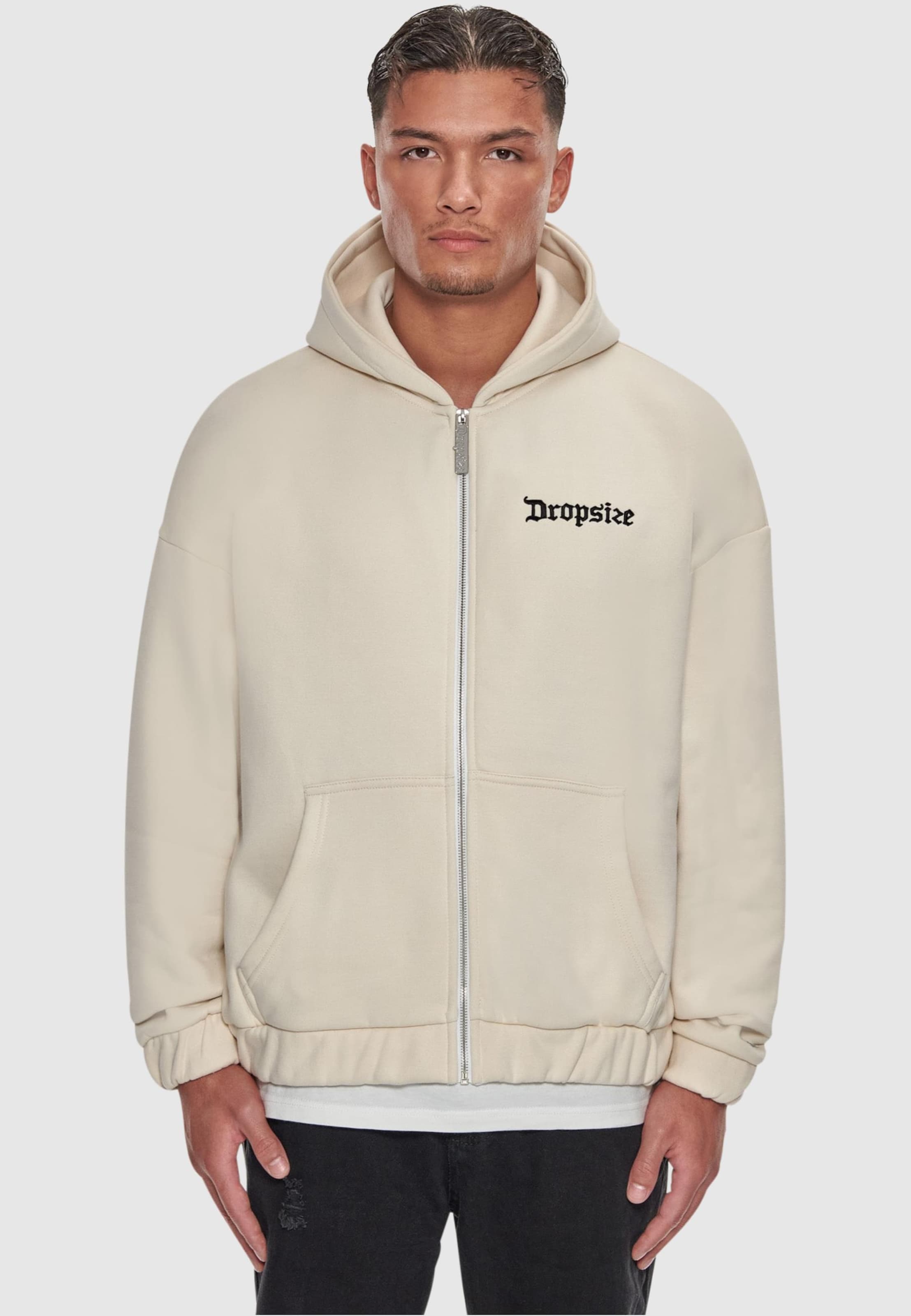 Dropsize Super Heavy Oversize Blank Zip Hoodie