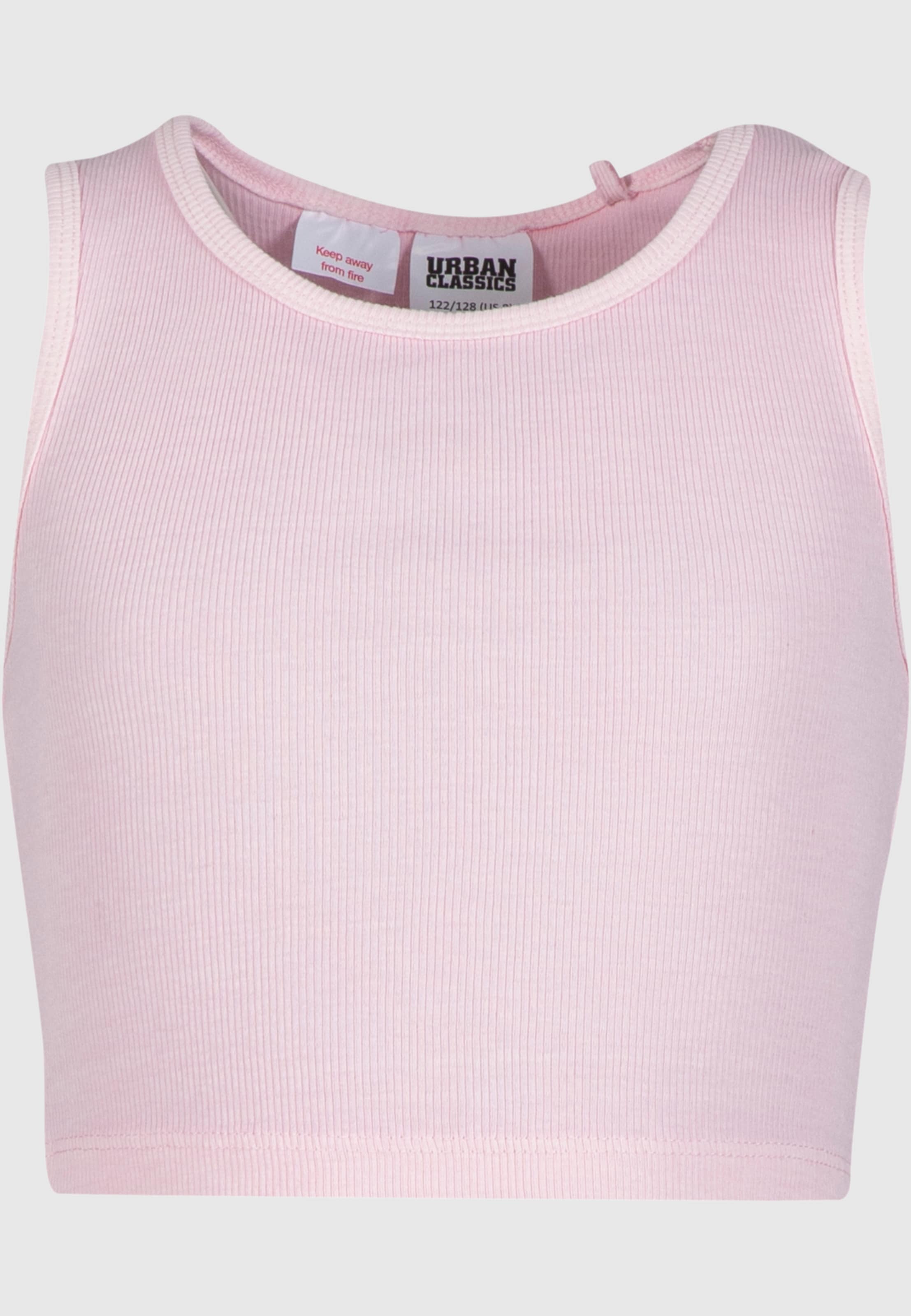 Urban Classics Girls Washed Rib Jersey Cropped Shirt