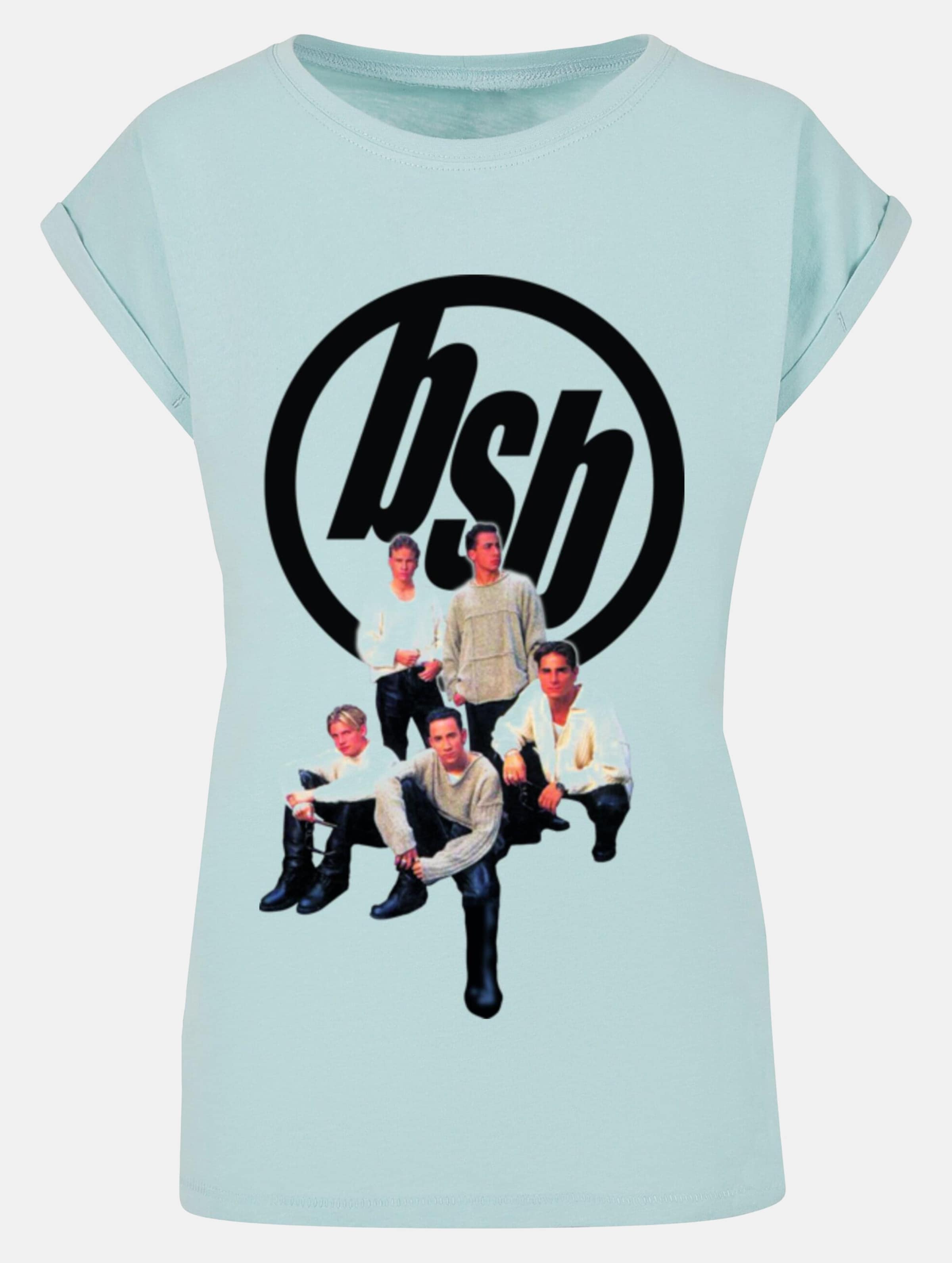 Merchcode Ladies Backstreet Boys - Vintage Logo Extended Shoulder Tee