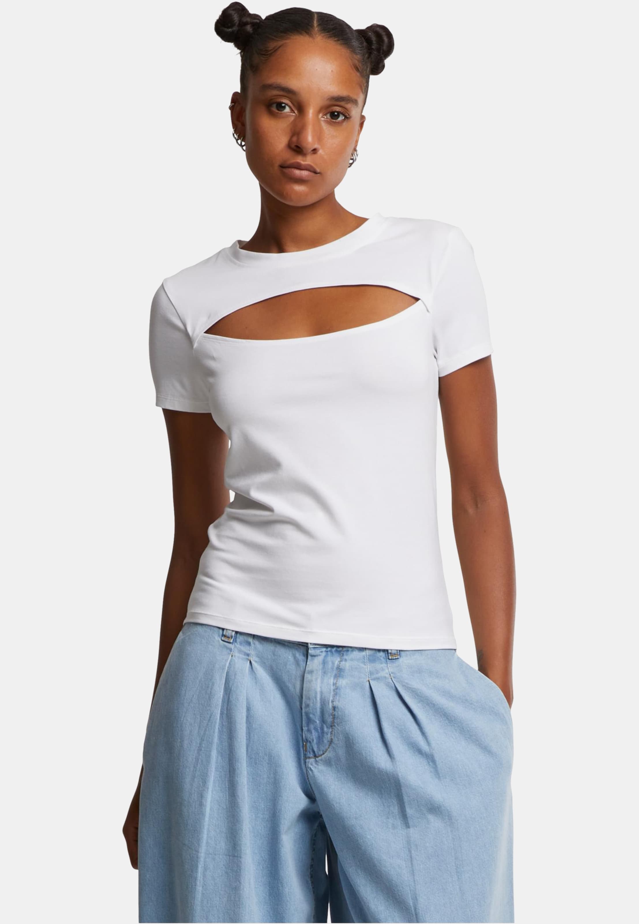 Urban Classics Ladies Short Cut Out Tee