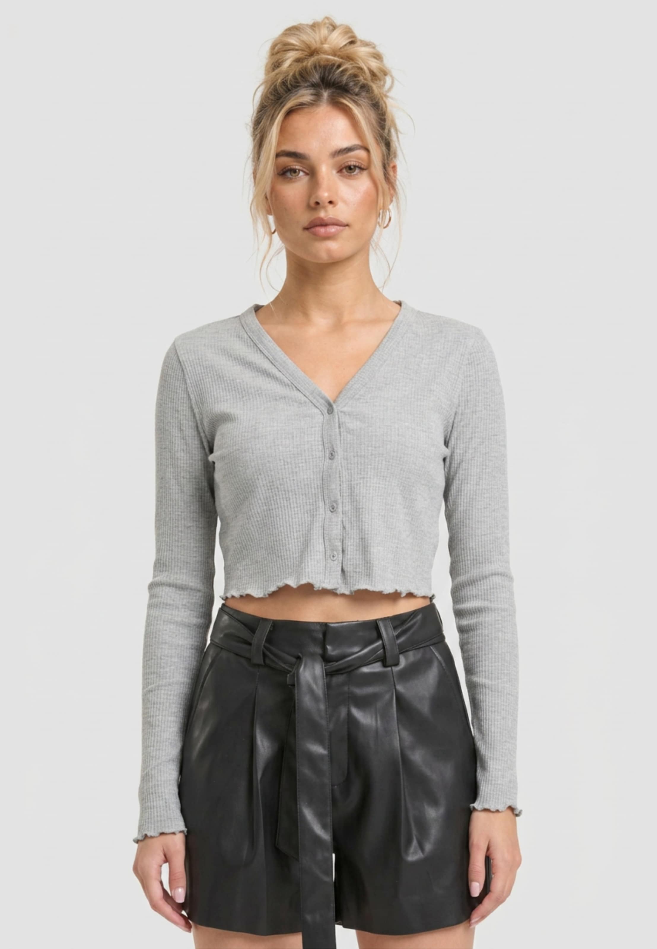 Noisy May NMDRAKEY L/S CROPPED CARDIGAN FWD NOOS