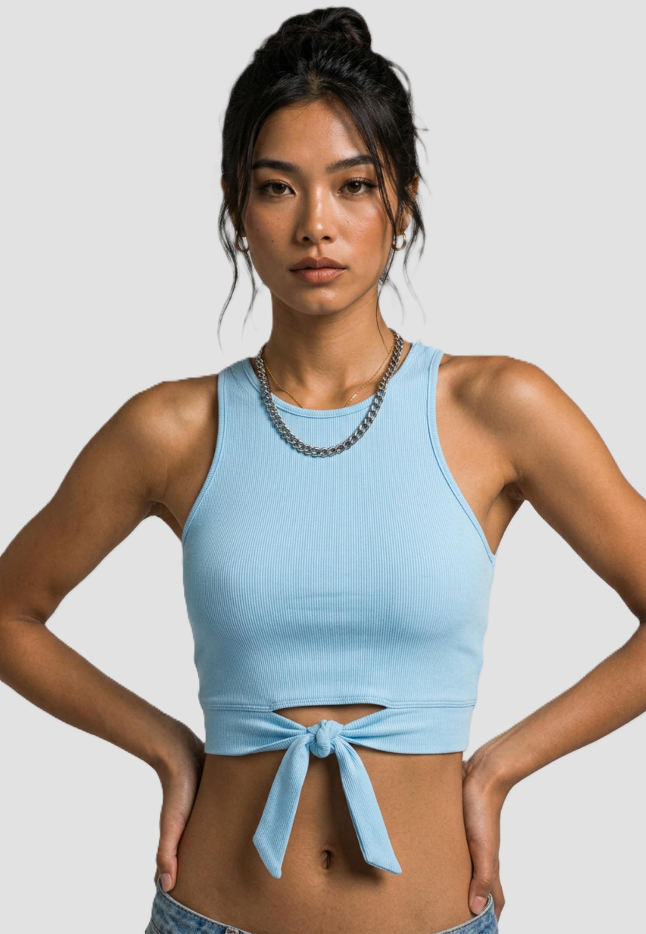 Urban Classics Ladies Cropped Knot Top