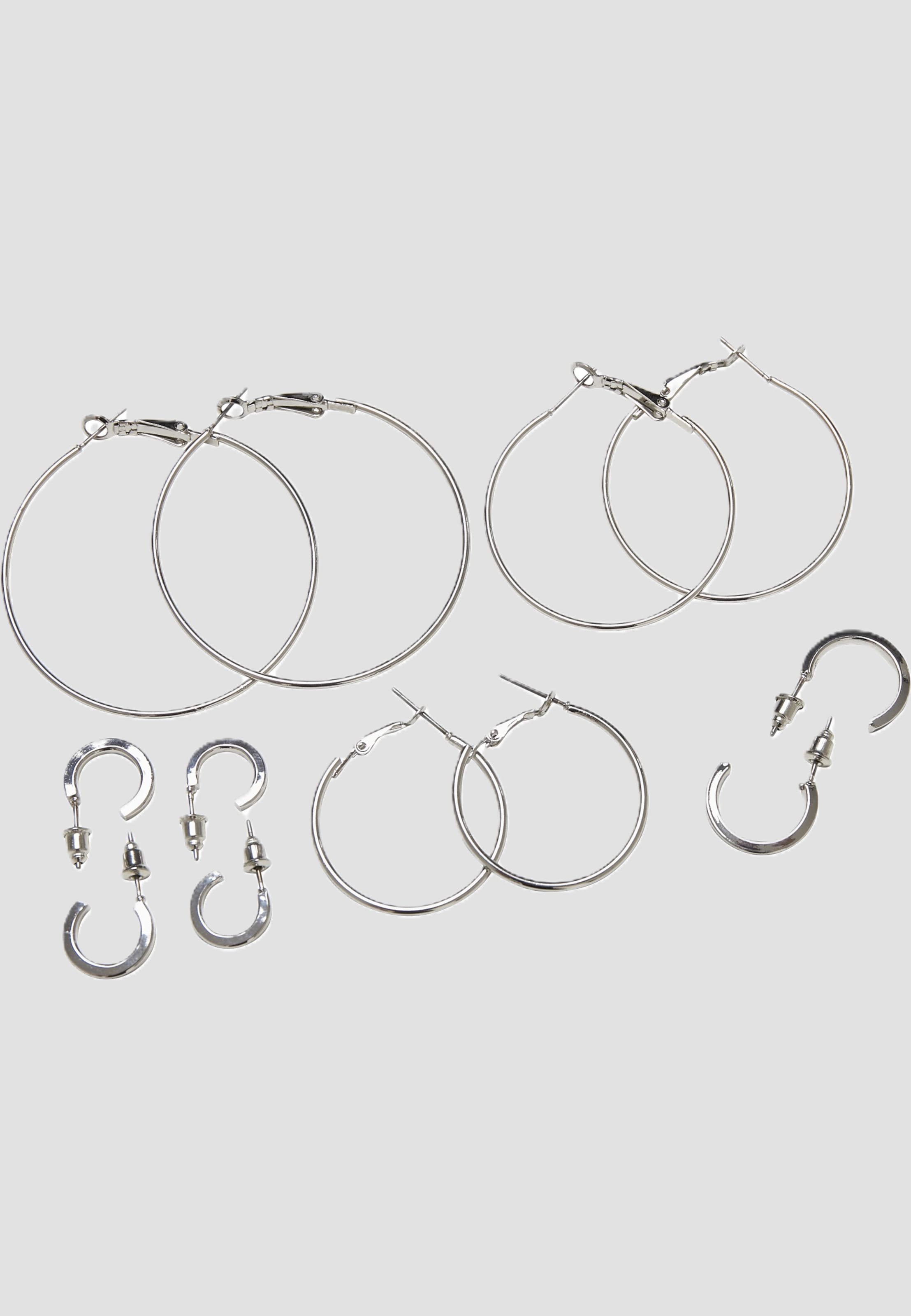 Urban Classics Basic Hoop Earrings 6-Pack