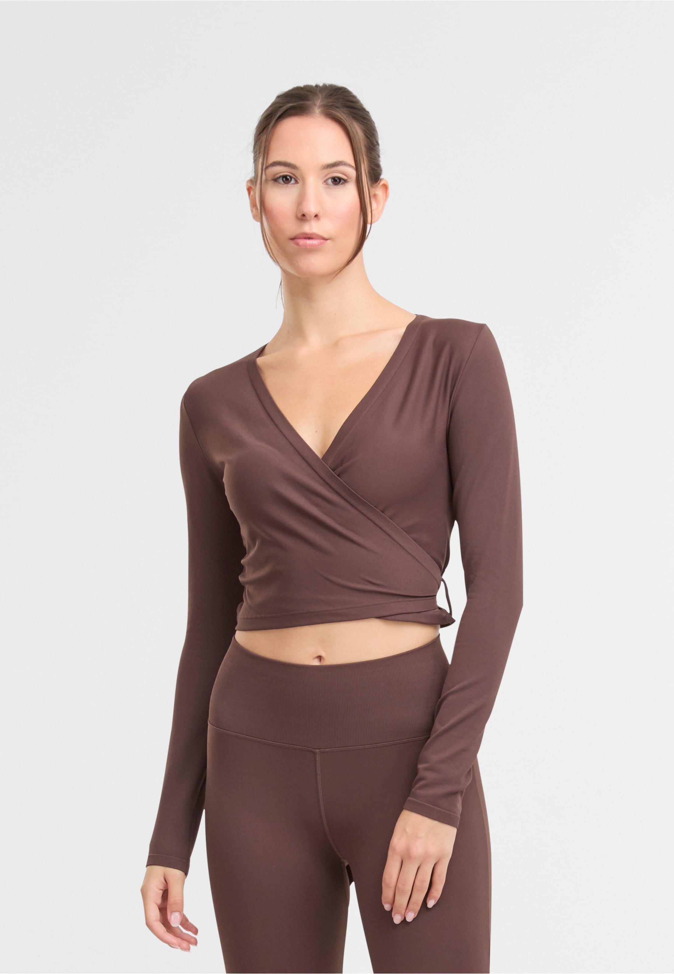 aimn Shape Seamless Wrap Long Sleeve