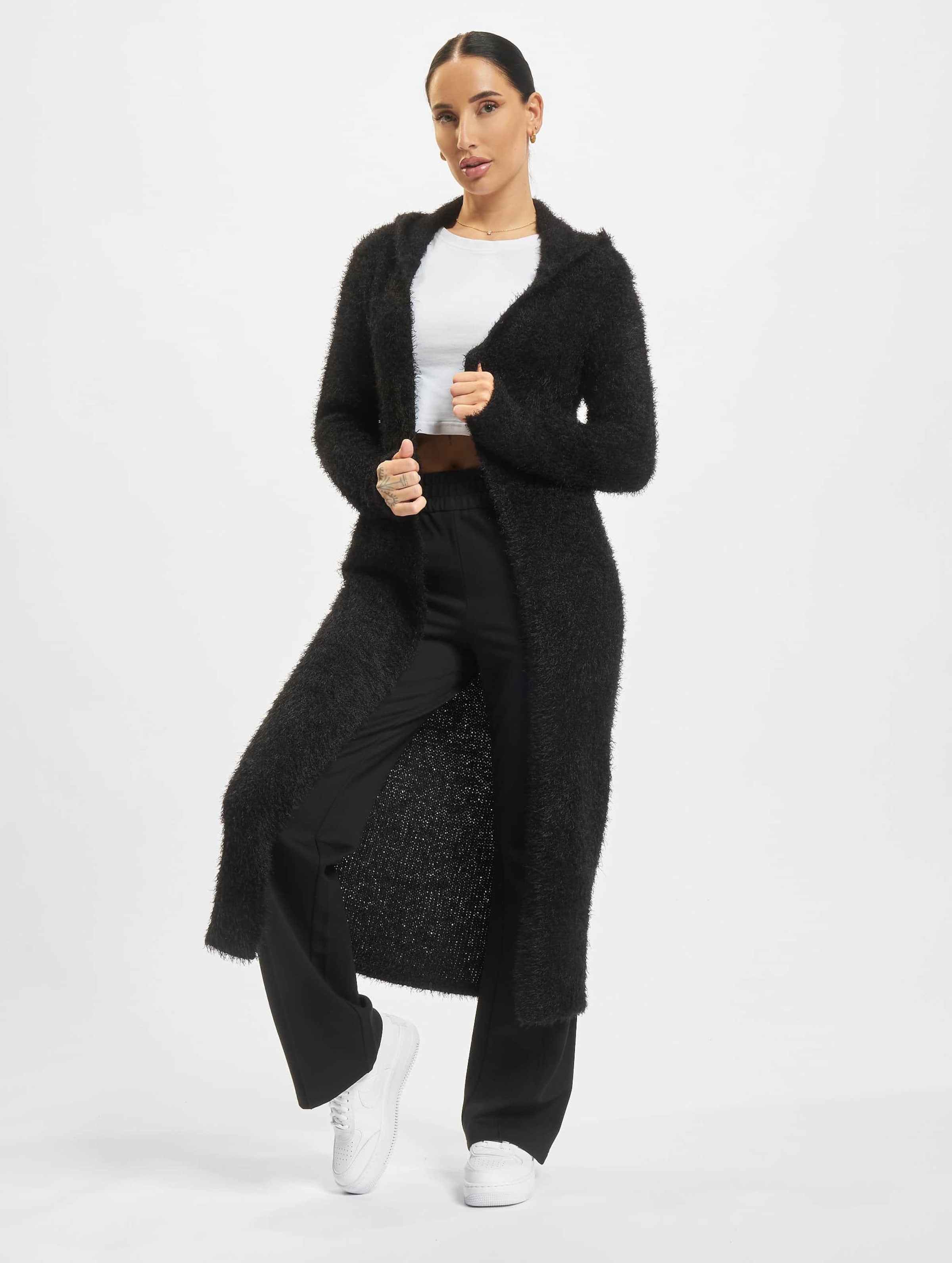 Urban Classics Ladies Hooded Feather Cardigan