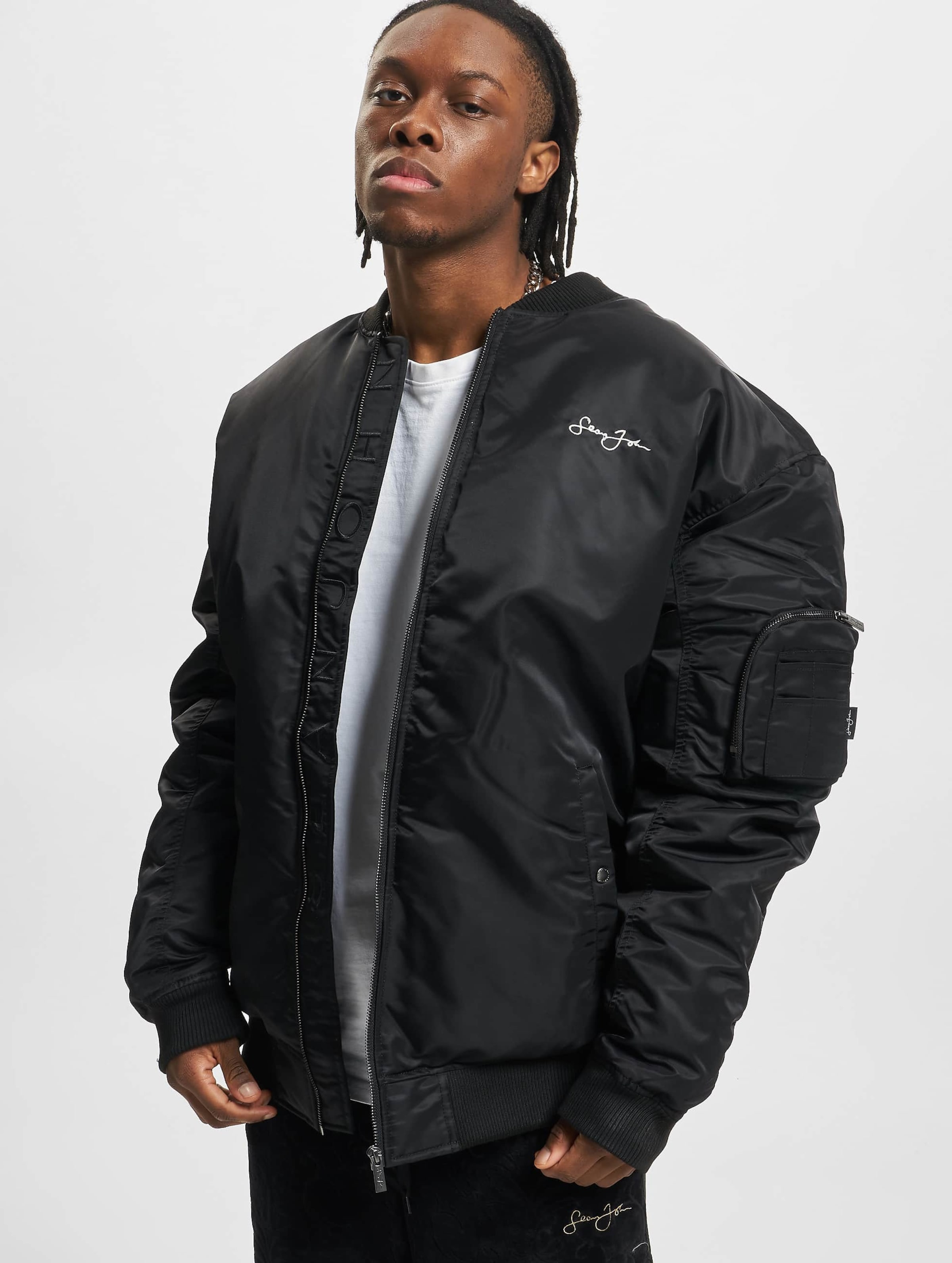 Sean John JM224-008-02 Script Logo Oversize Bomberjacket