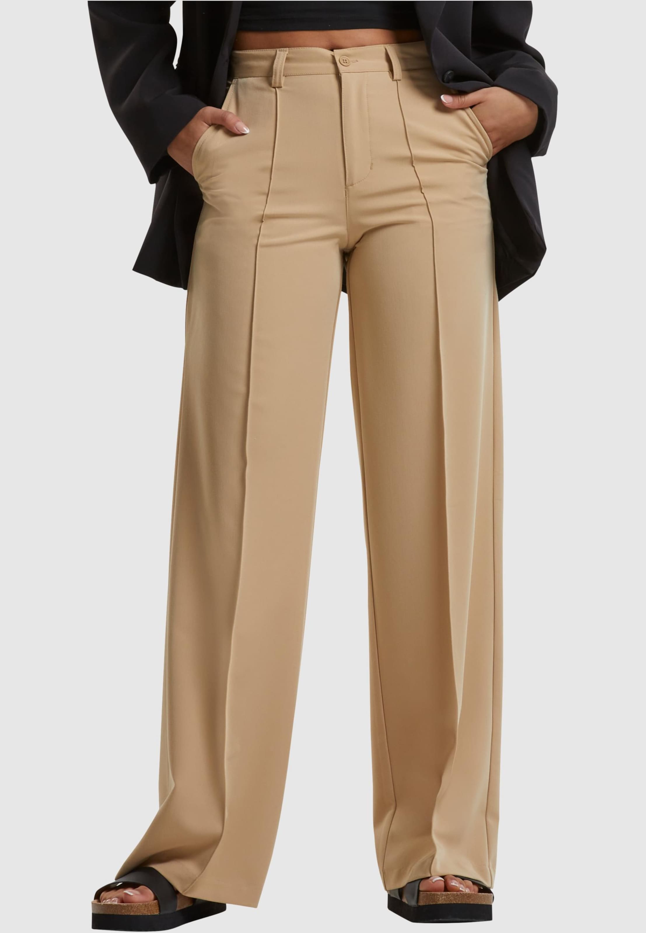 Urban Classics Ladies Wide Pleated Pants