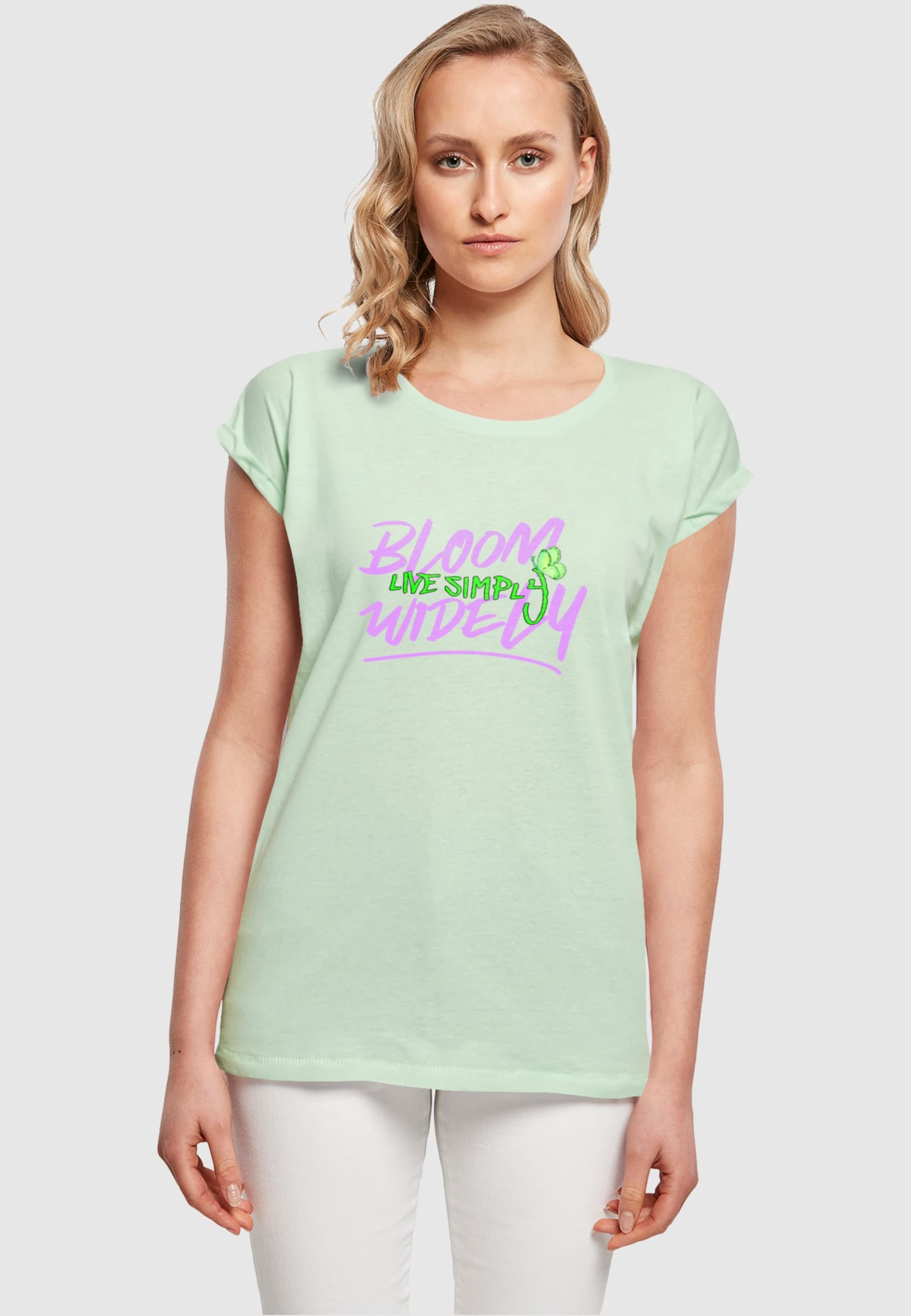Merchcode POD Ladies Bloom Widely Extended Shoulder Tee