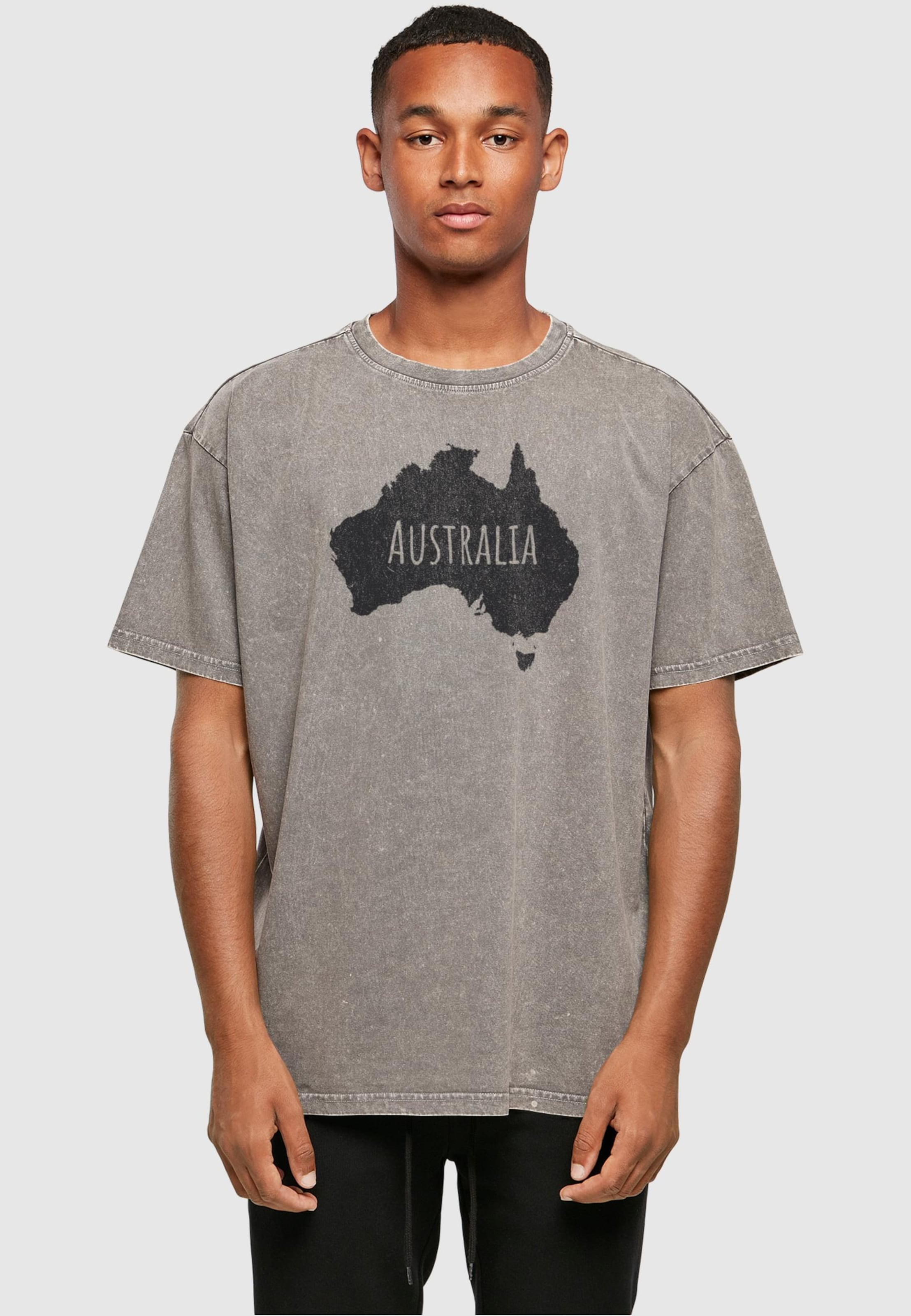 Merchcode Australia Acid Washed Heavy Oversize Tee