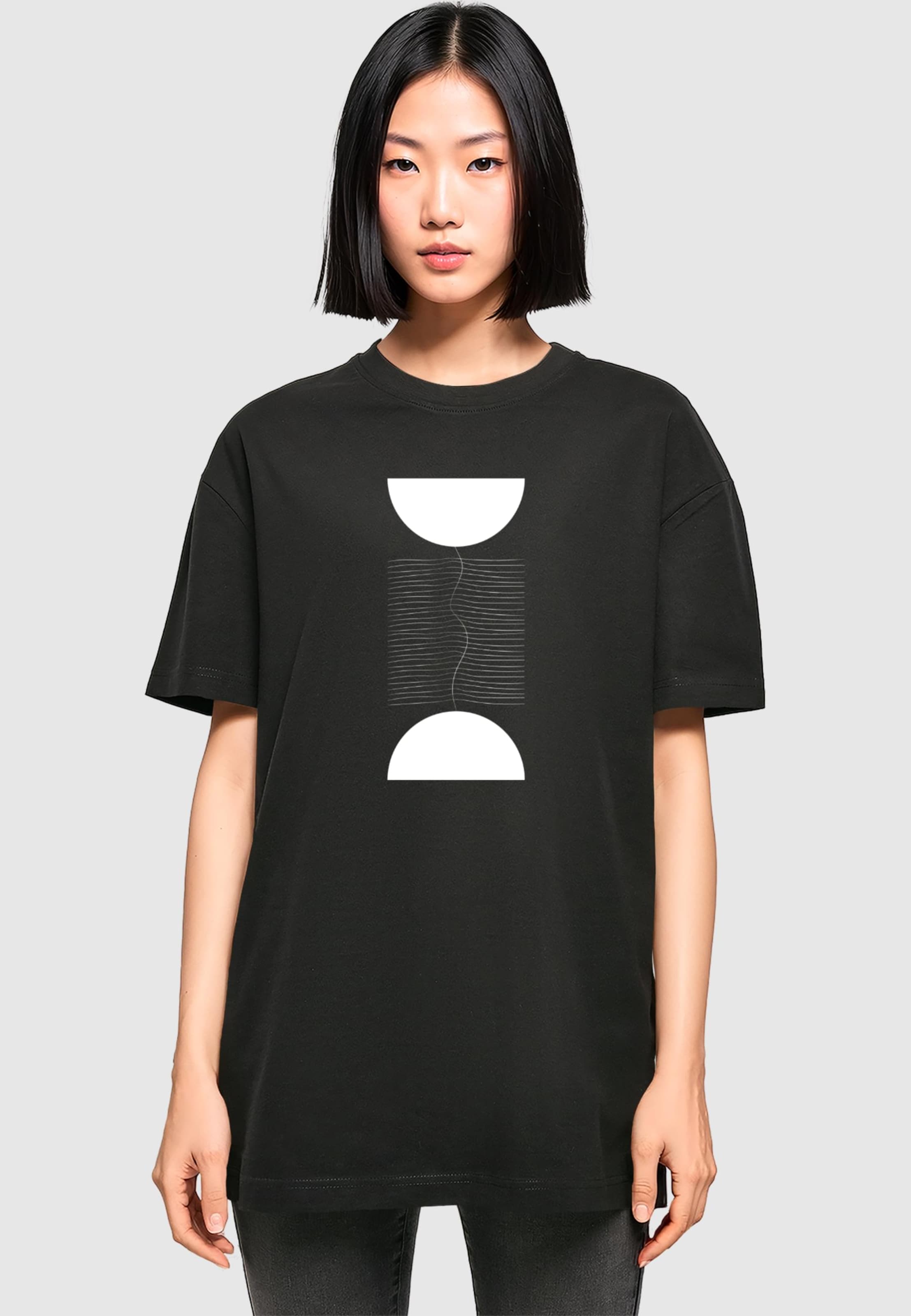 Merchcode Ladies Abstract Lines T-Shirt