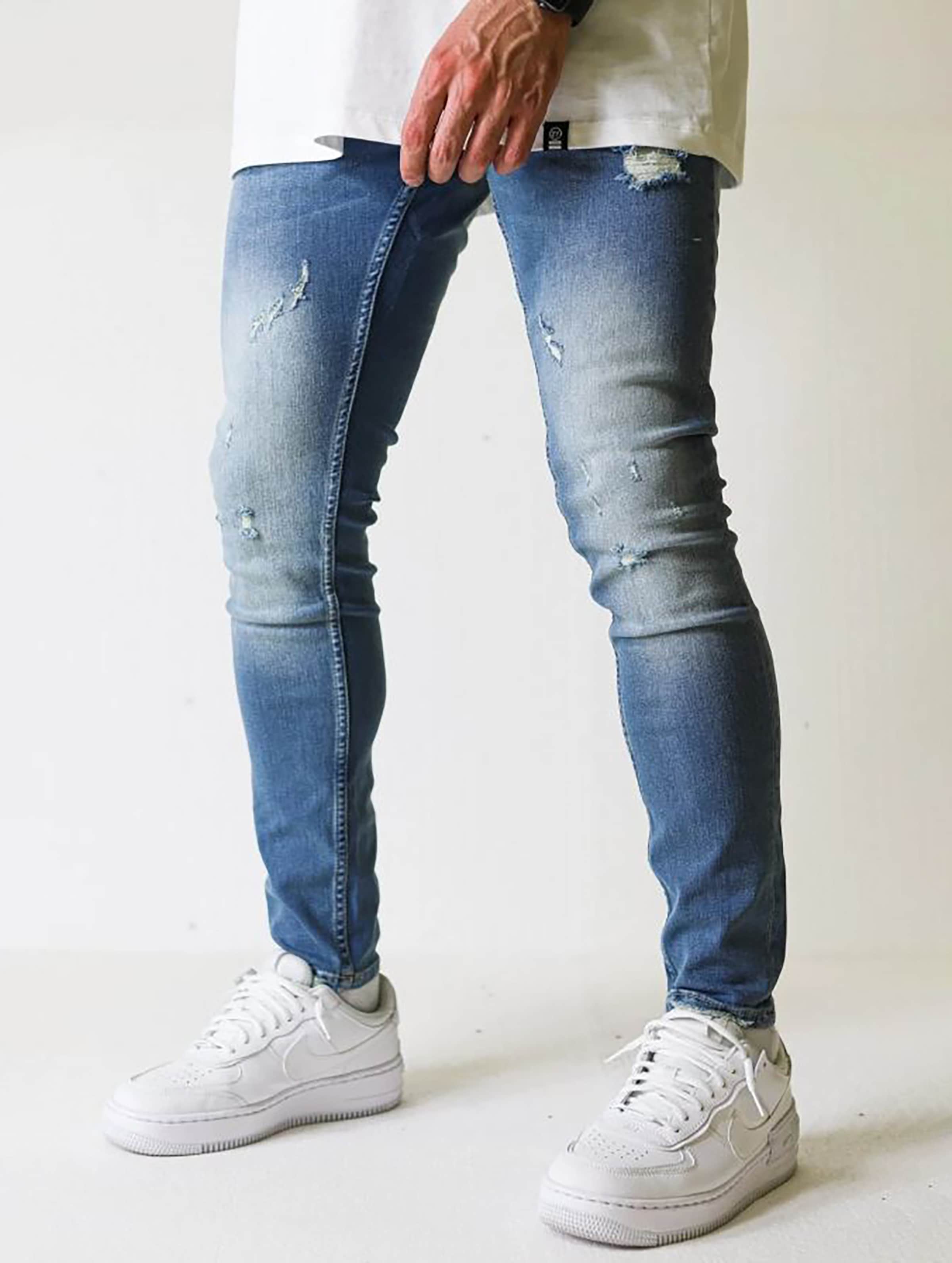 2Y Premium Slightly Ripped Straight Fit Jeans