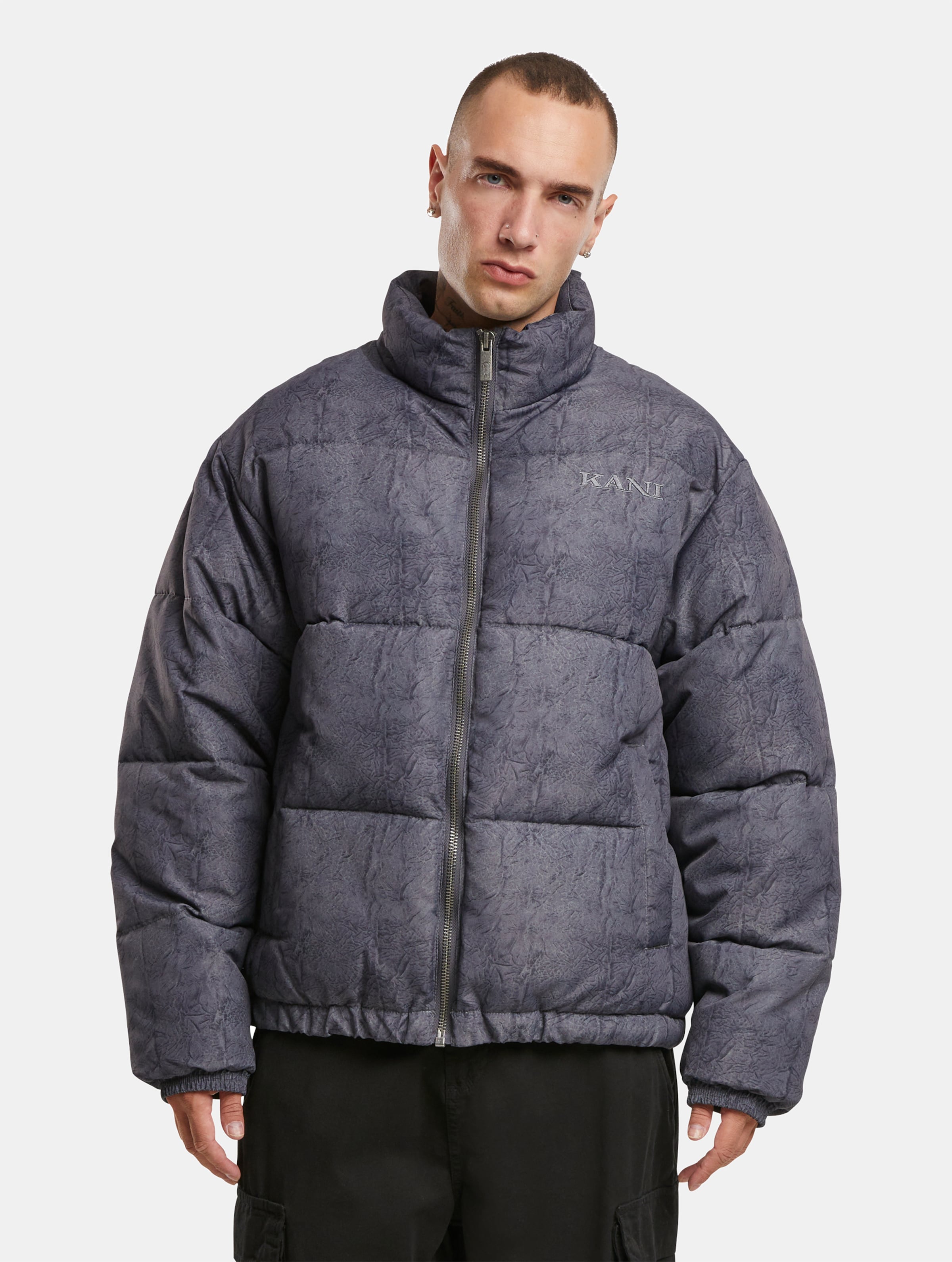 Karl Kani Retro Crackle Print Puffer Jacket