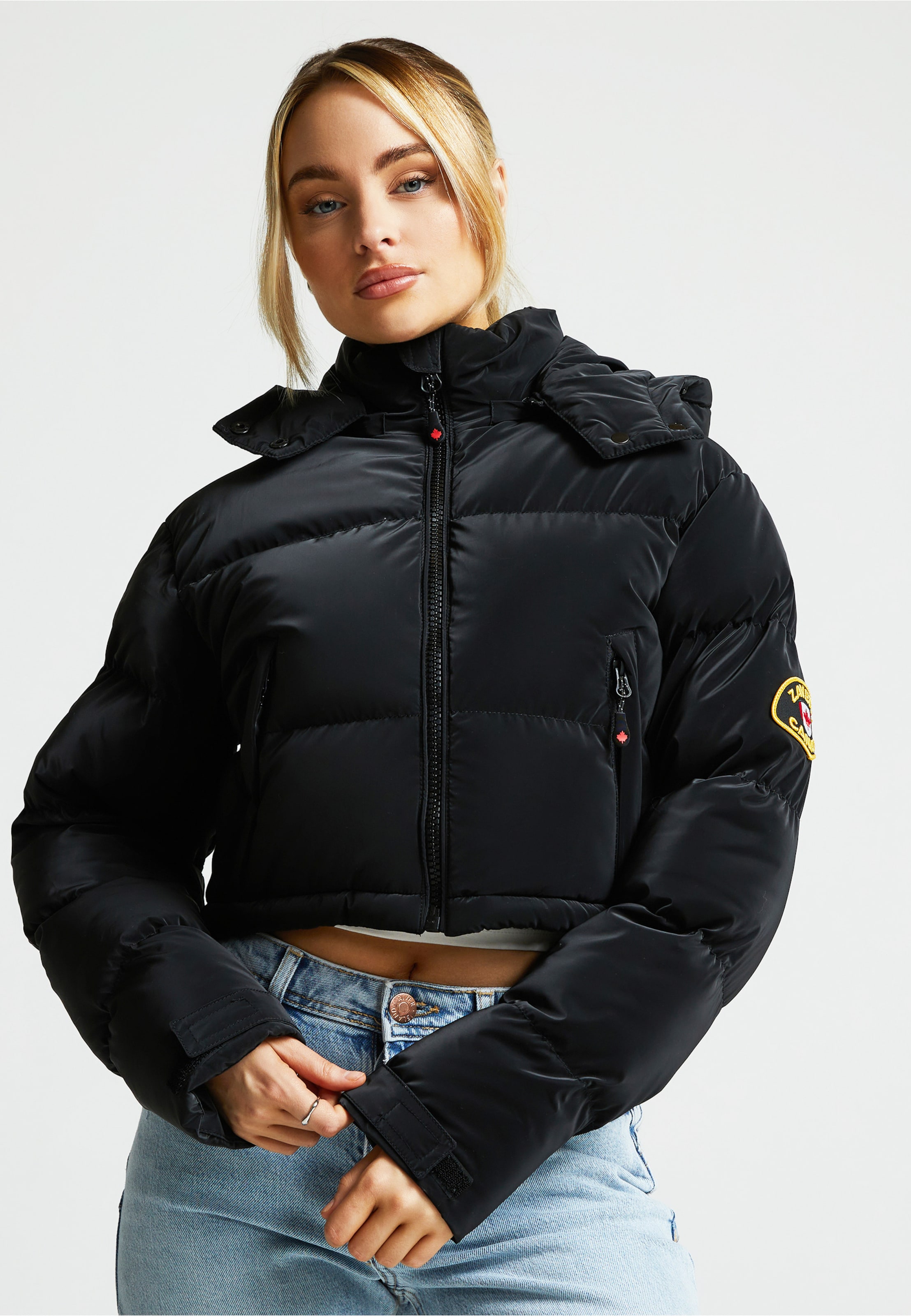 Zavetti Canada W BELLUCCI 2.0 CROPPED HOODED PADDED JACKET