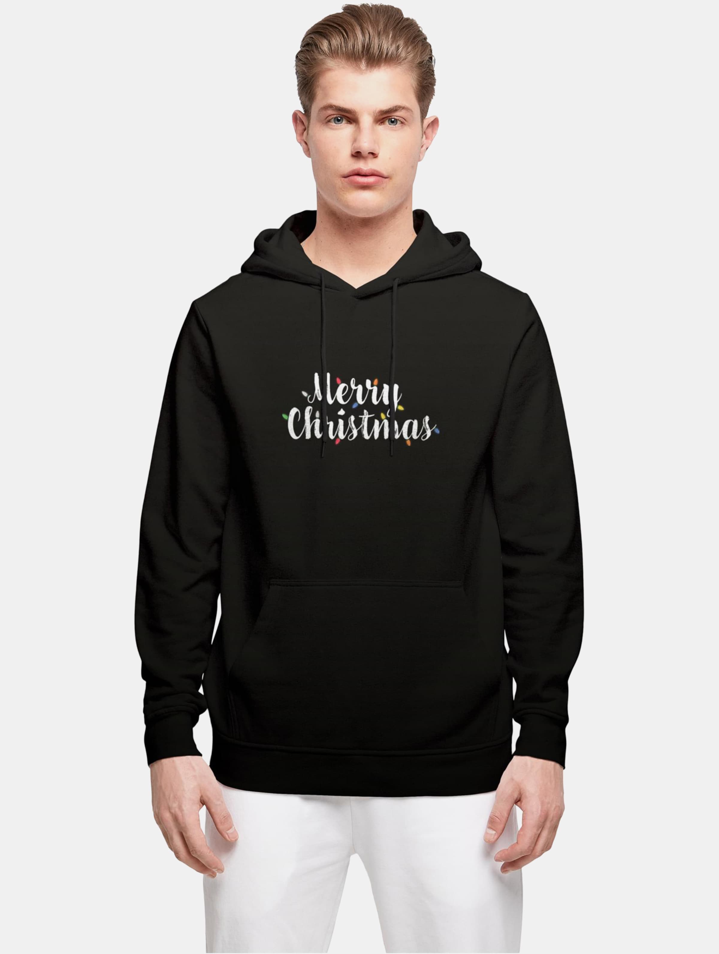 Merchcode POD Merry Christmas Lights Basic Hoody