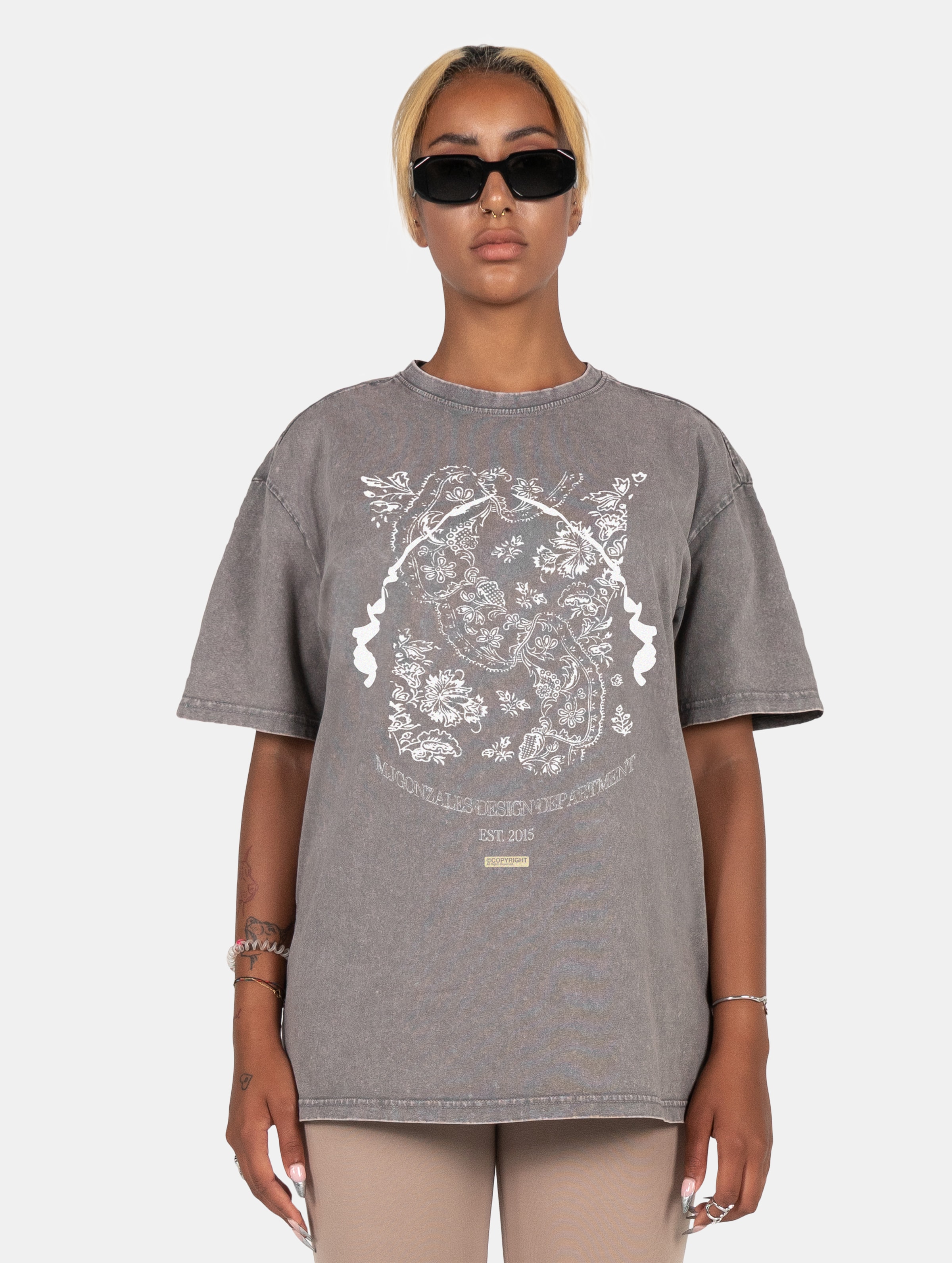 MJ Gonzales Ladies Paisley x Acid Washed Heavy Oversize Tee
