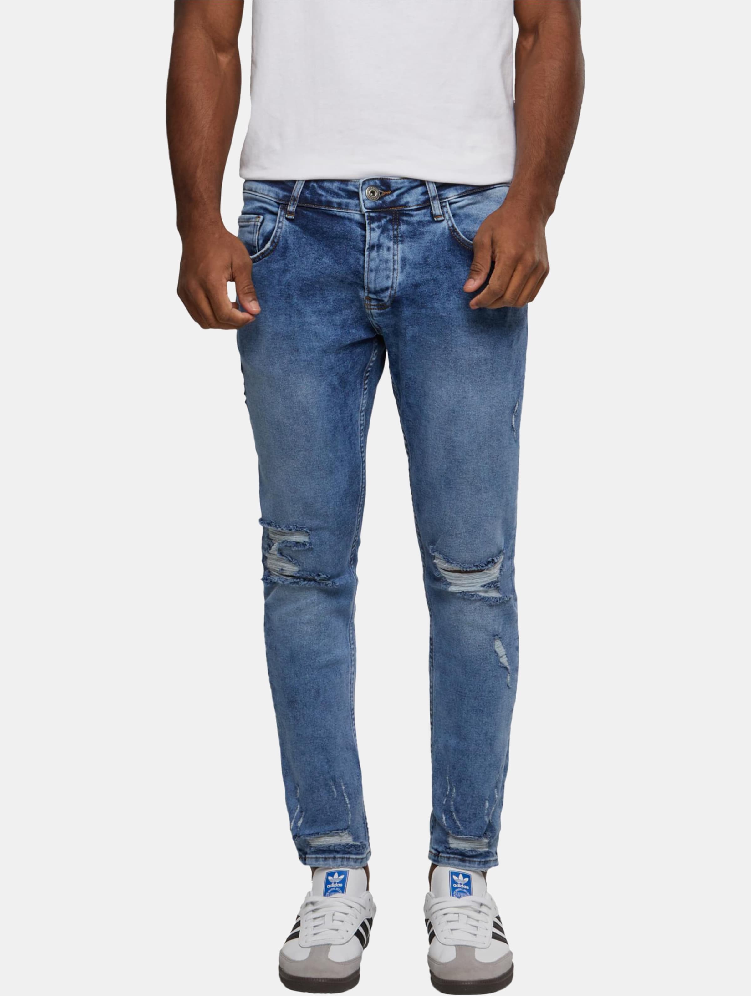 2Y Premium Destroyed Cropped Skinny Denim