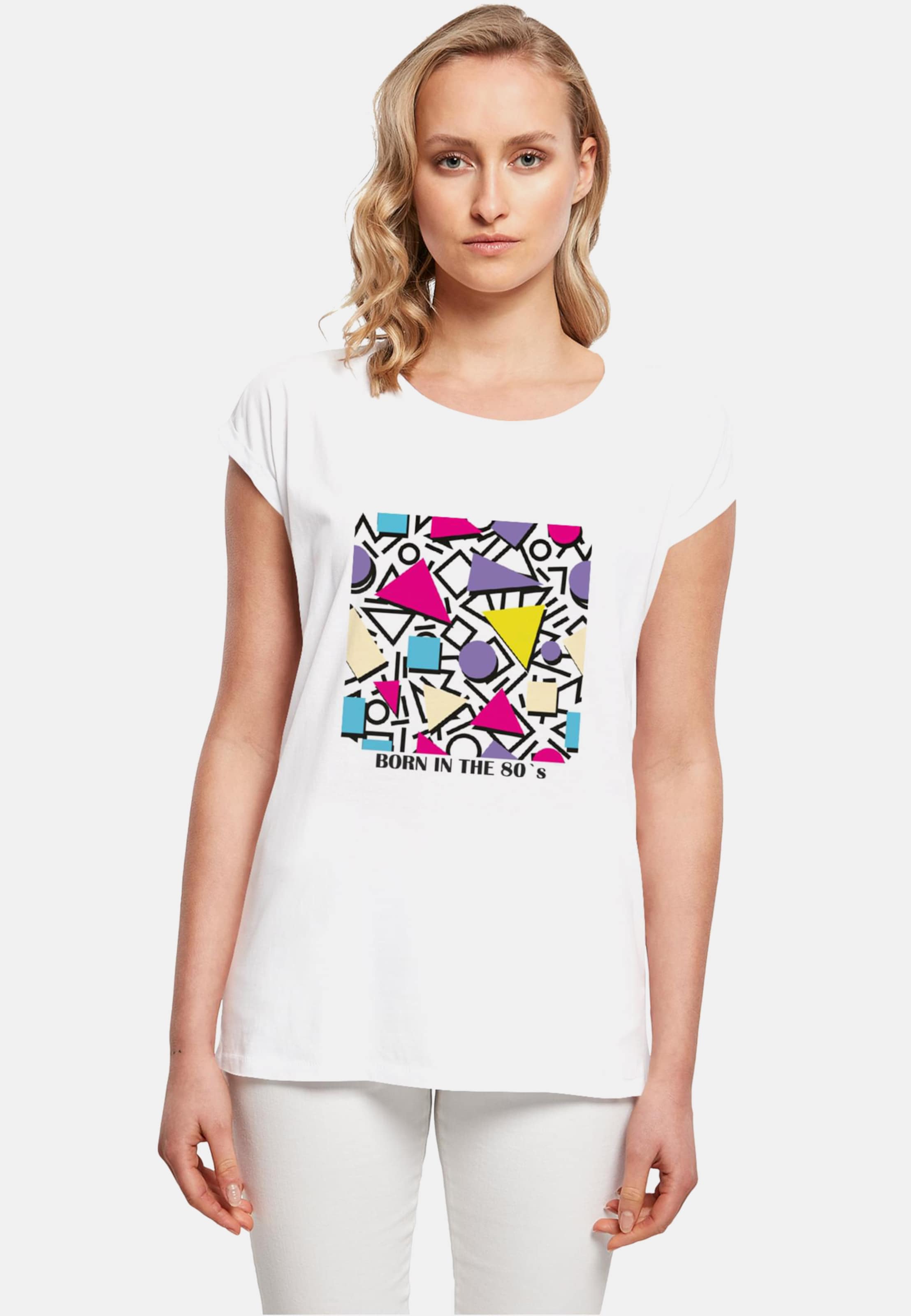 Mister Tee Ladies Geometric Retro Extended Shoulder
