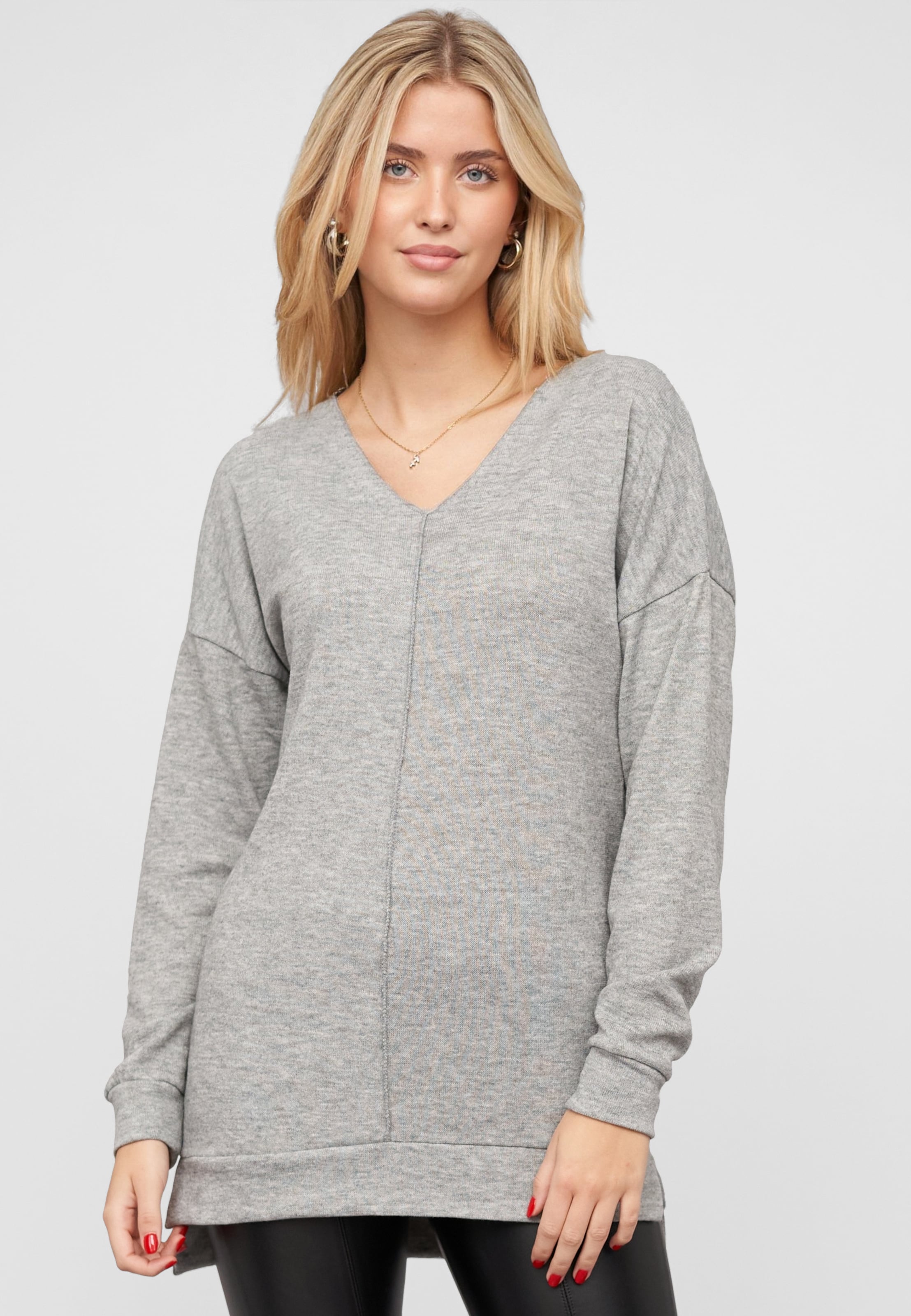 Cloud5ive Oversized Sweater V-Neck Pullover